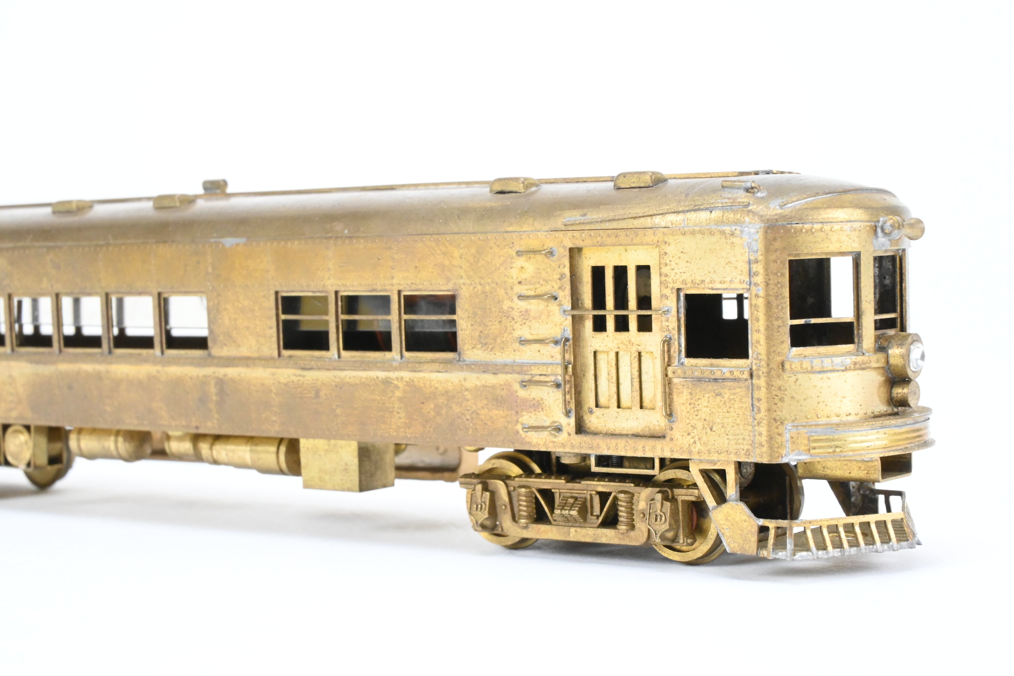 HO Scale Brass Ken Kidder Indiana Railroad Passenger RPO Interurban Model with Minor Wear