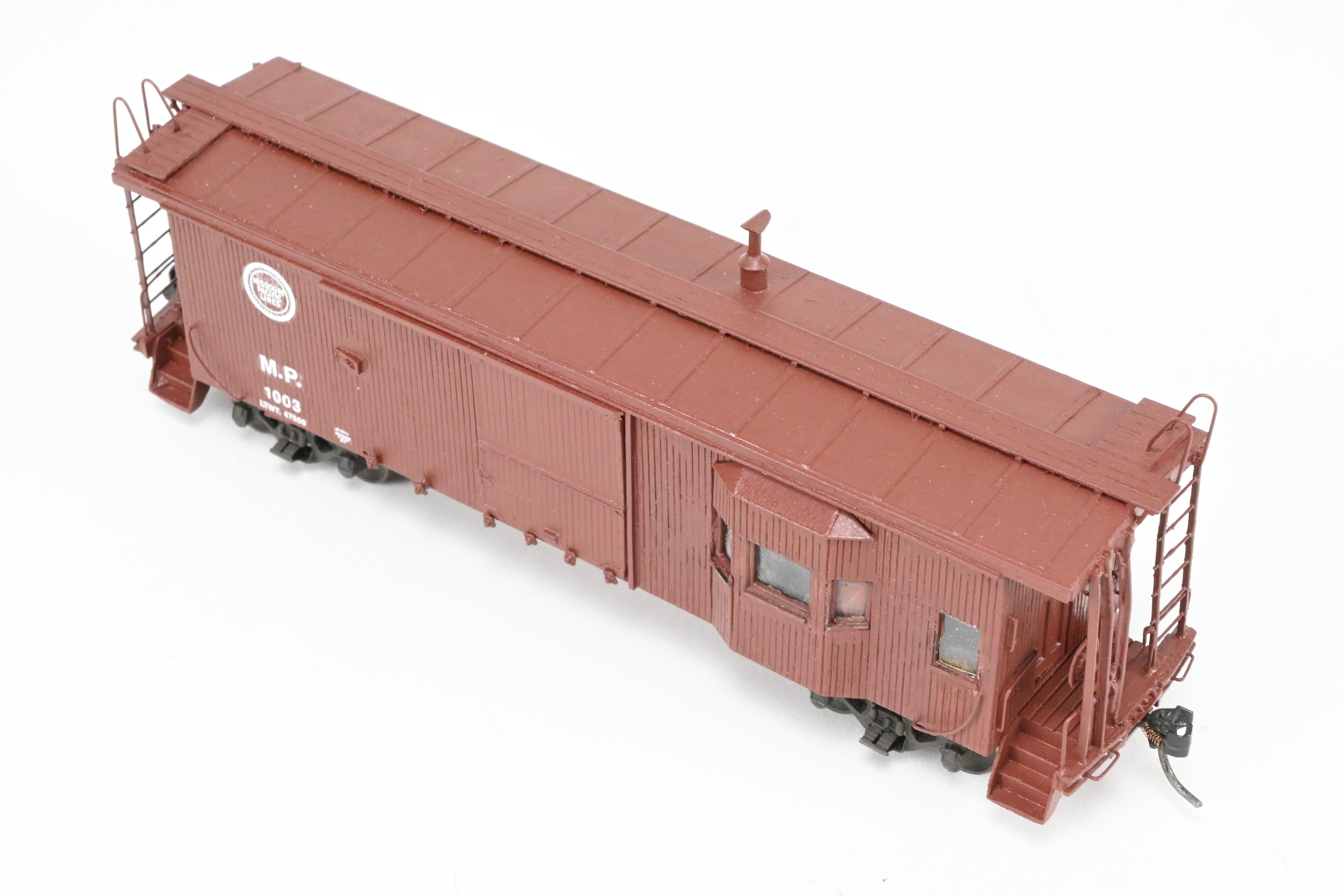 HO Scale Wood Missouri Pacific Bay Window Caboose Scratch Built by Joe G. Collias in REBOXX