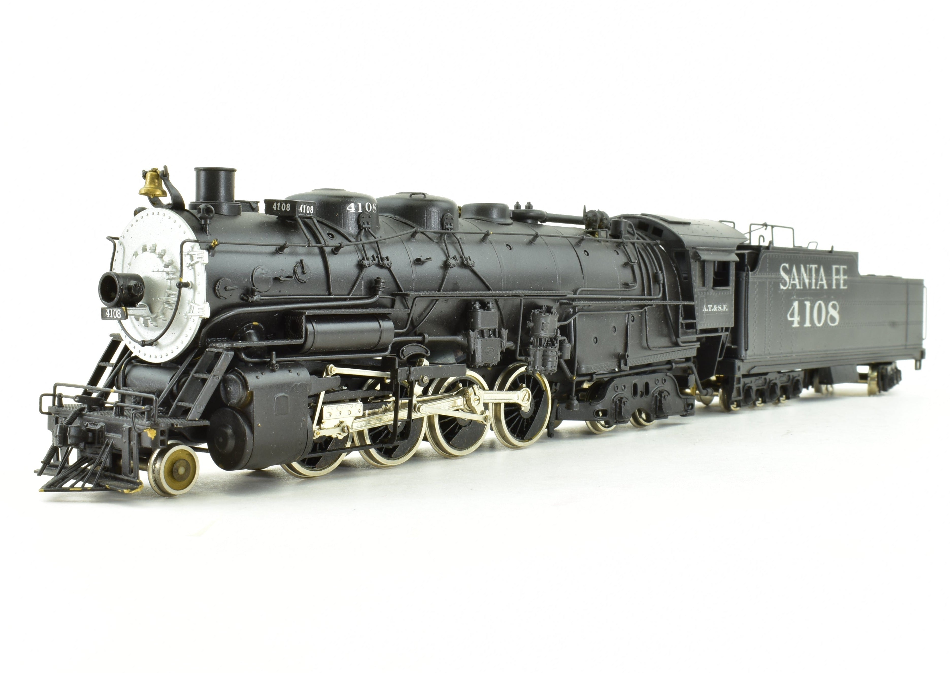 High - Quality HO Scale Brass PFM - United ATSF Santa Fe 2 - 8 - 4 Berkshire Custom - Painted Model Train