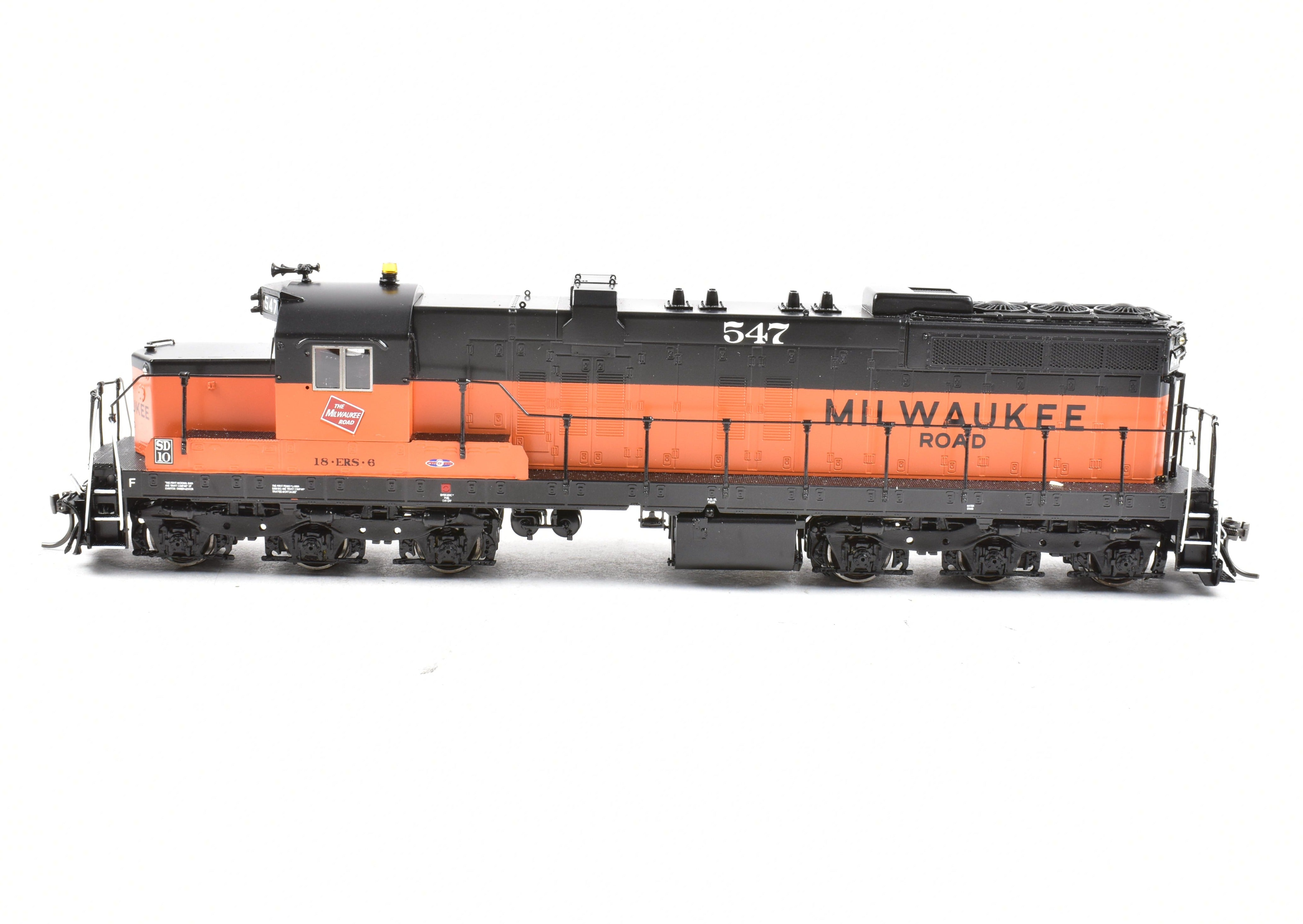 HO Scale Brass Diesel Locomotive - Overland Models, Inc. (OMI) Milwaukee Road EMD SD10 Factory Painted Model No. 547