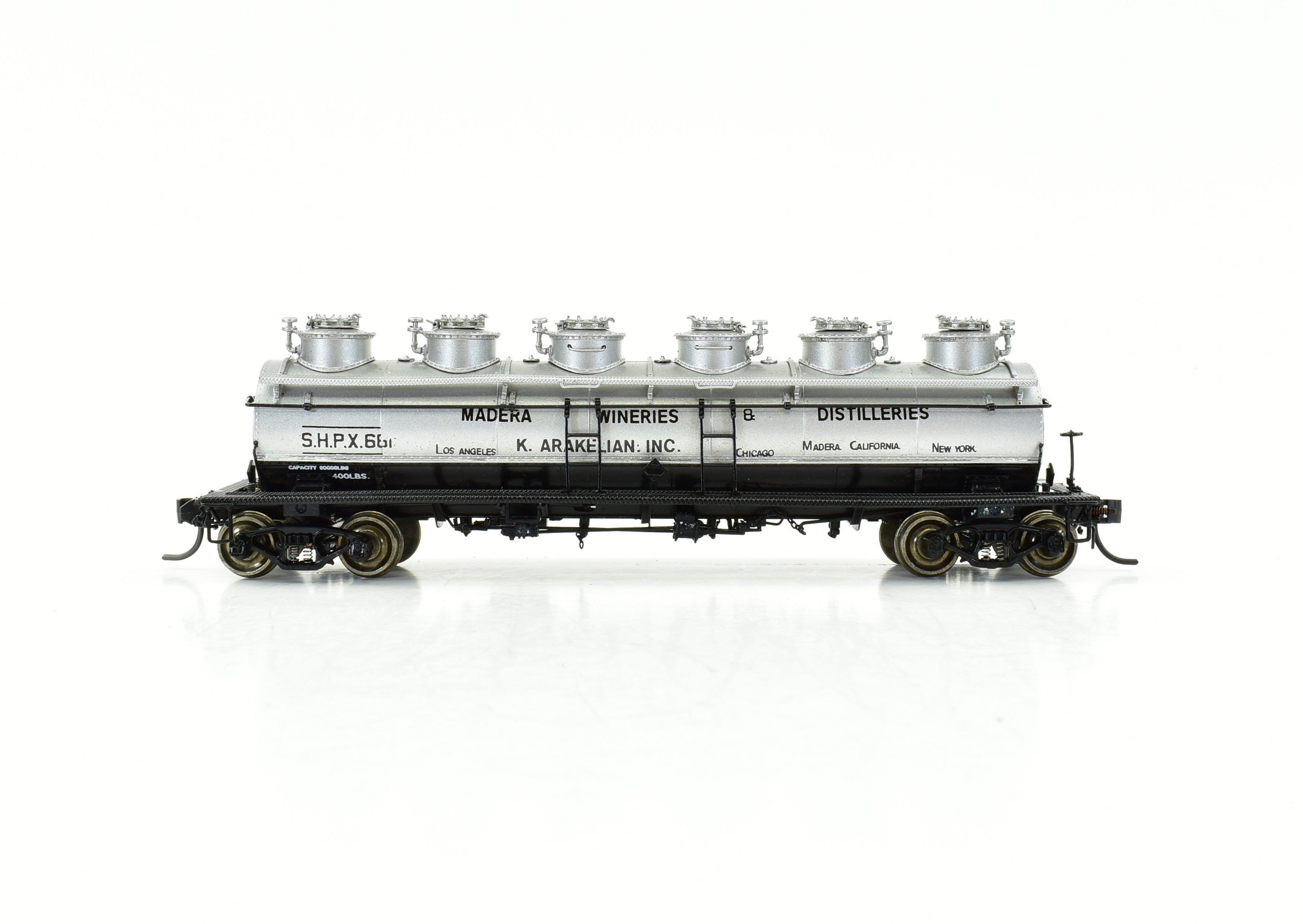 1992 HO Brass Precision Scale Co. G.A.T.X. Madera Wineries 6 Dome-Wine Tank Car