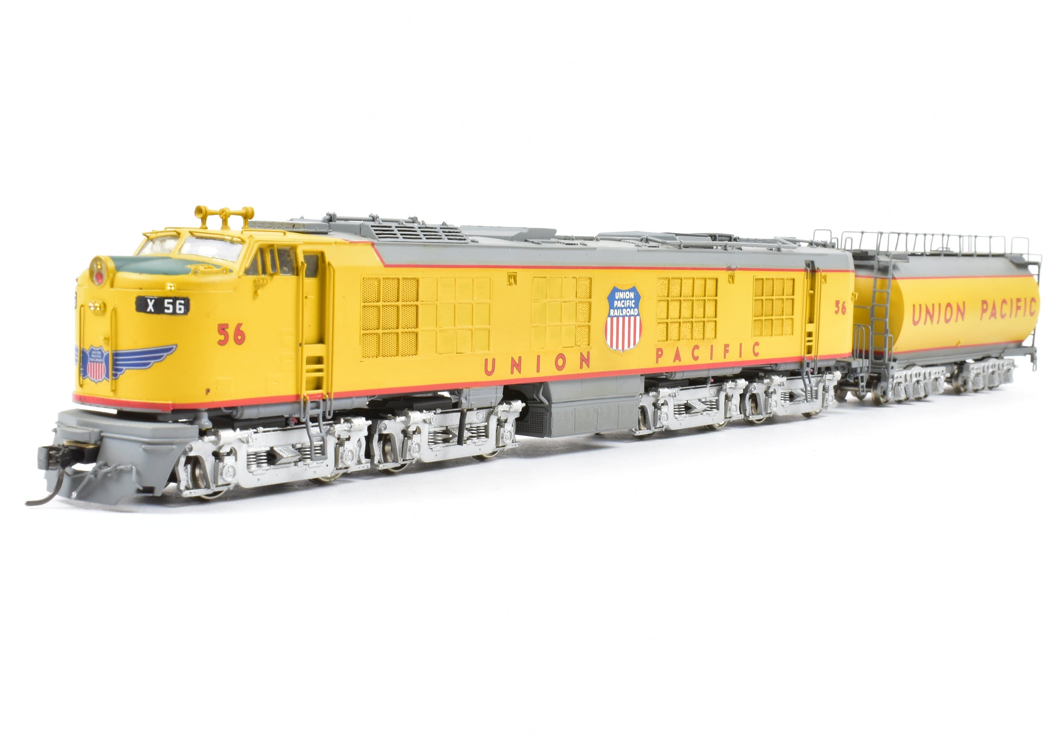 HO Brass UP Union Pacific Standard Turbine w/ Round Tender Custom Painted #56 by OMI
