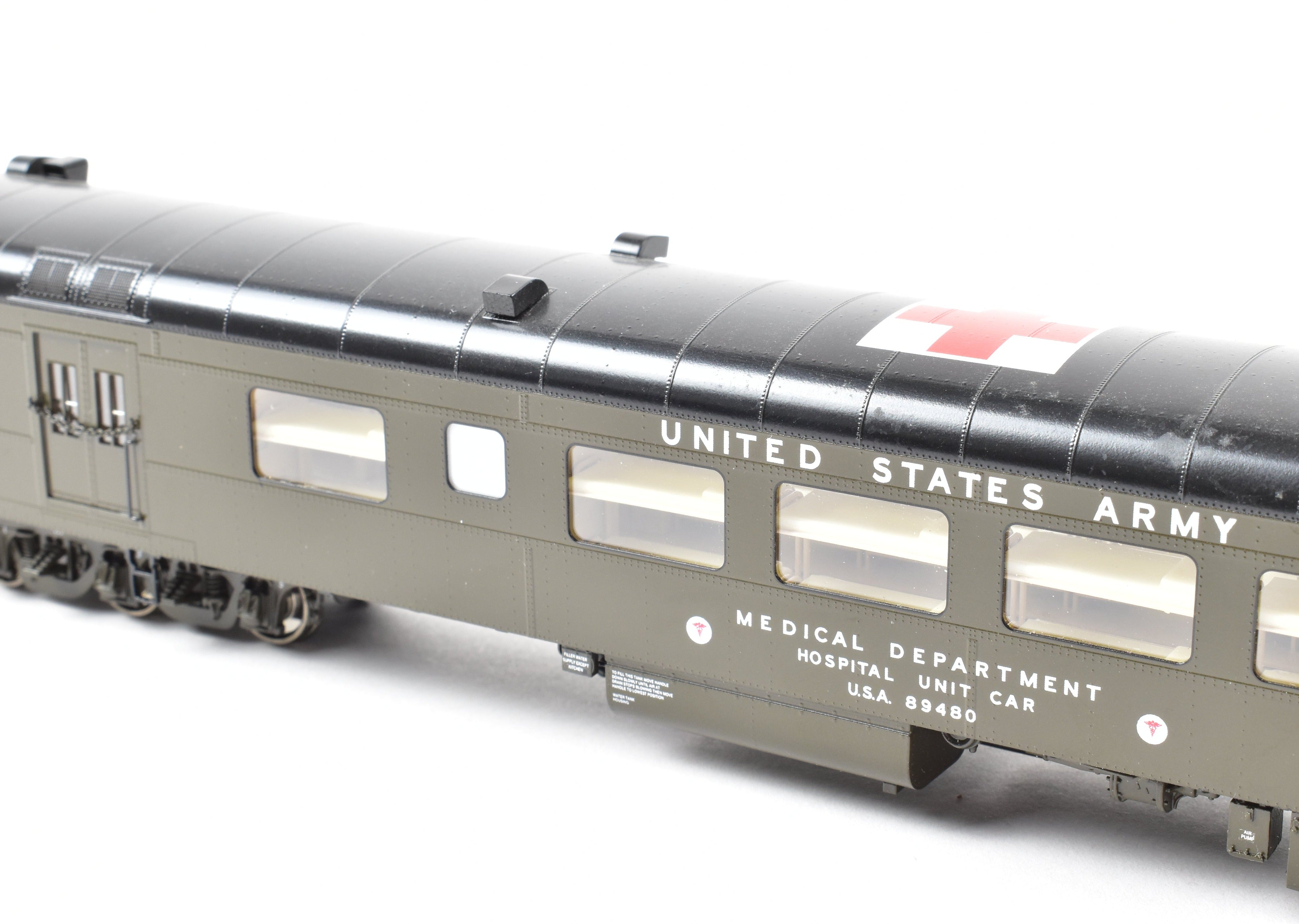 HO Scale Brass Consignment OMI - Overland Models, Inc. USAX - US Army Hospital Car for Freight/Passenger Use