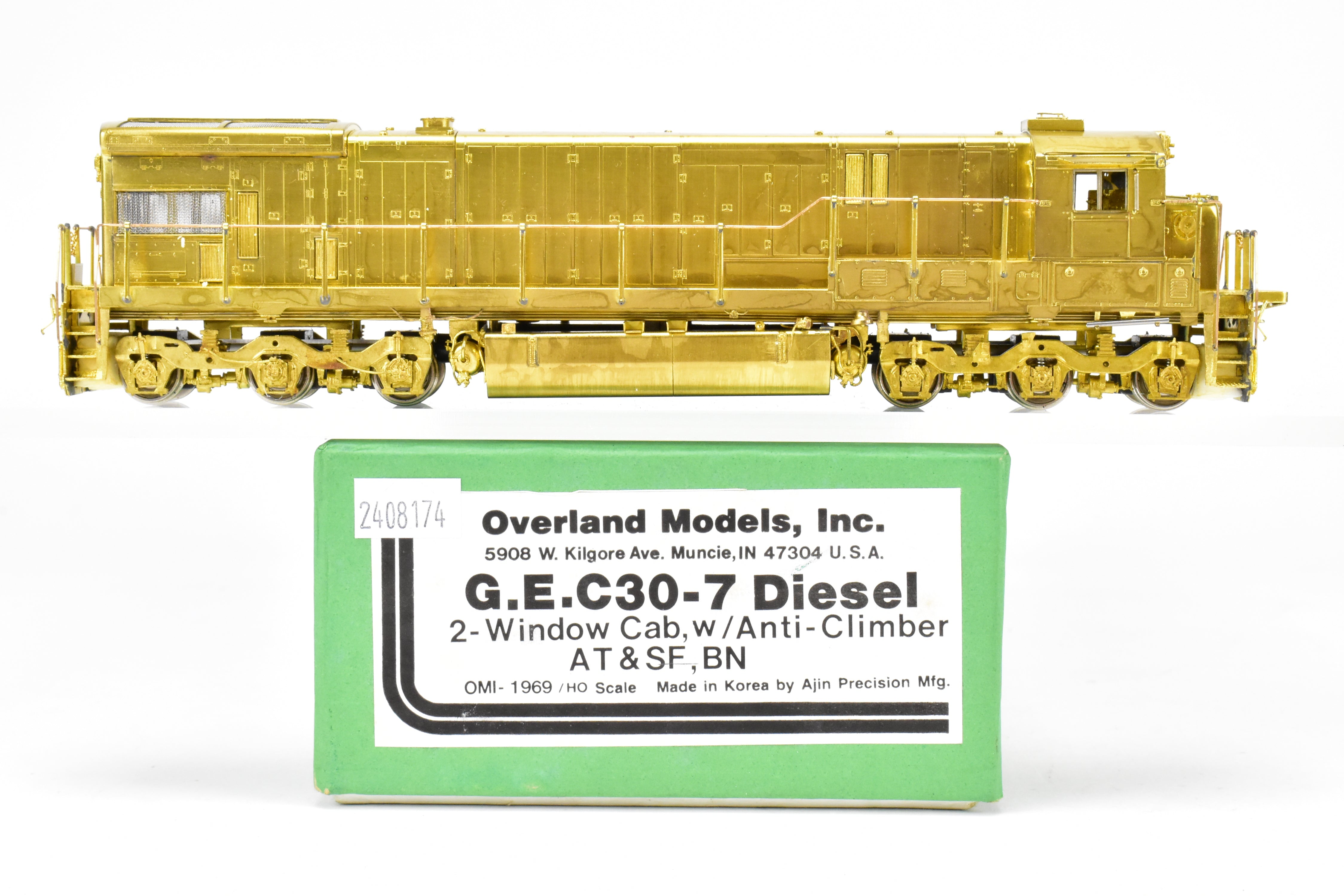HO Brass OMI GE C30 - 7 2 - Window Locomotive with Anti - Climber (BN or ATSF)