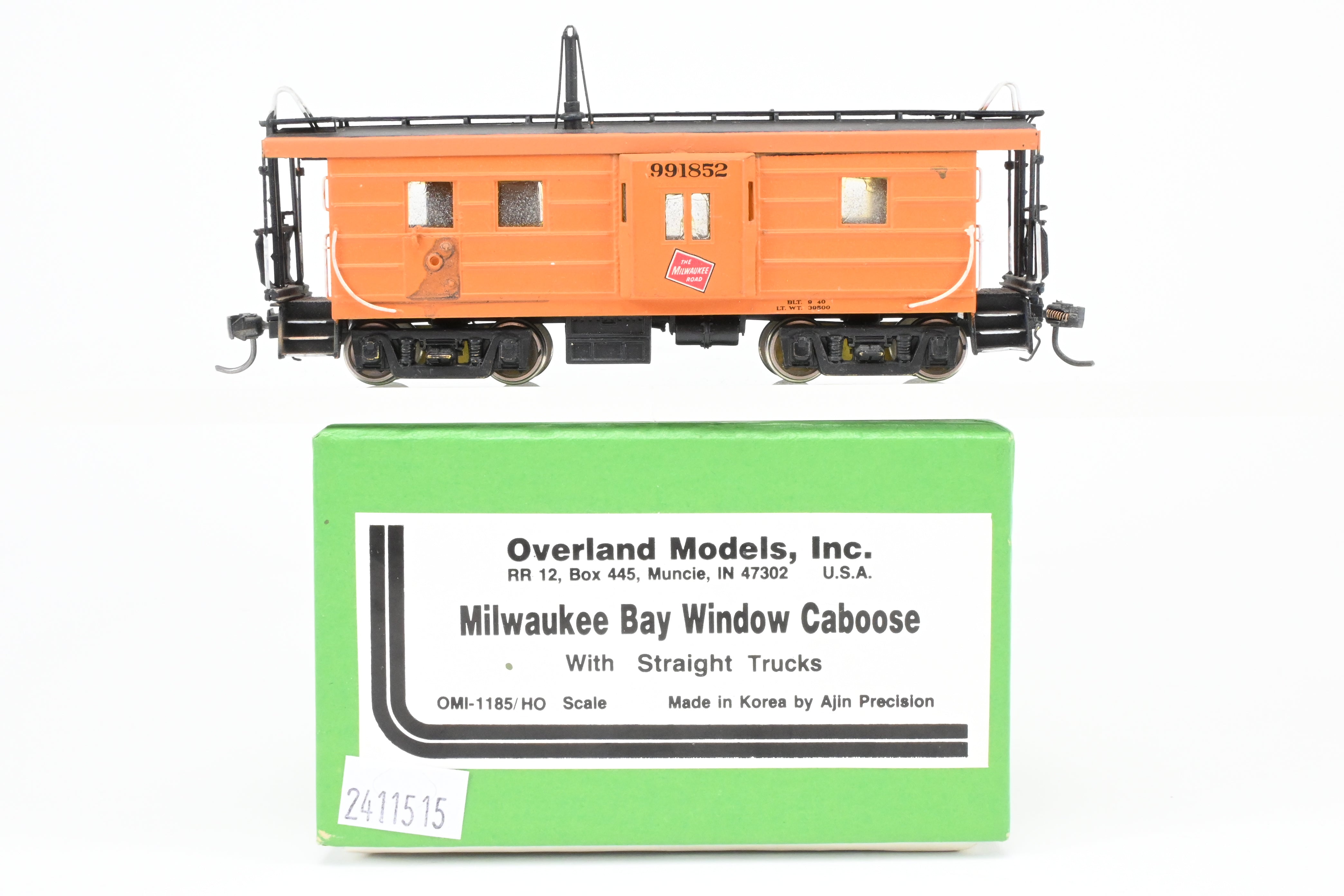 HO Brass OMI MILW Milwaukee Road Bay Window Caboose CP No. 991852, 1984 Run