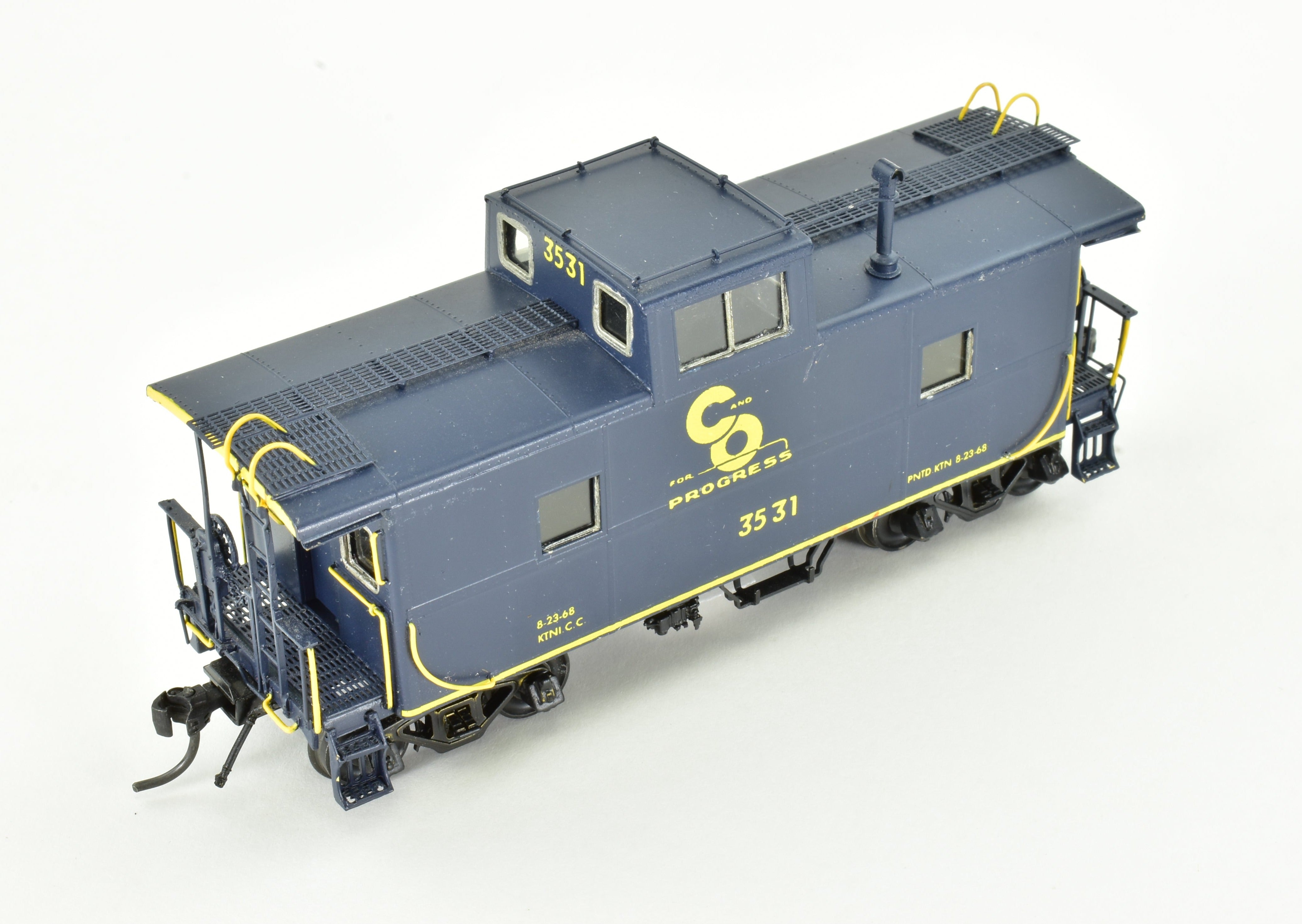HO Brass OMI Chesapeake & Ohio Modernized Steel Caboose FP 3531, No Box