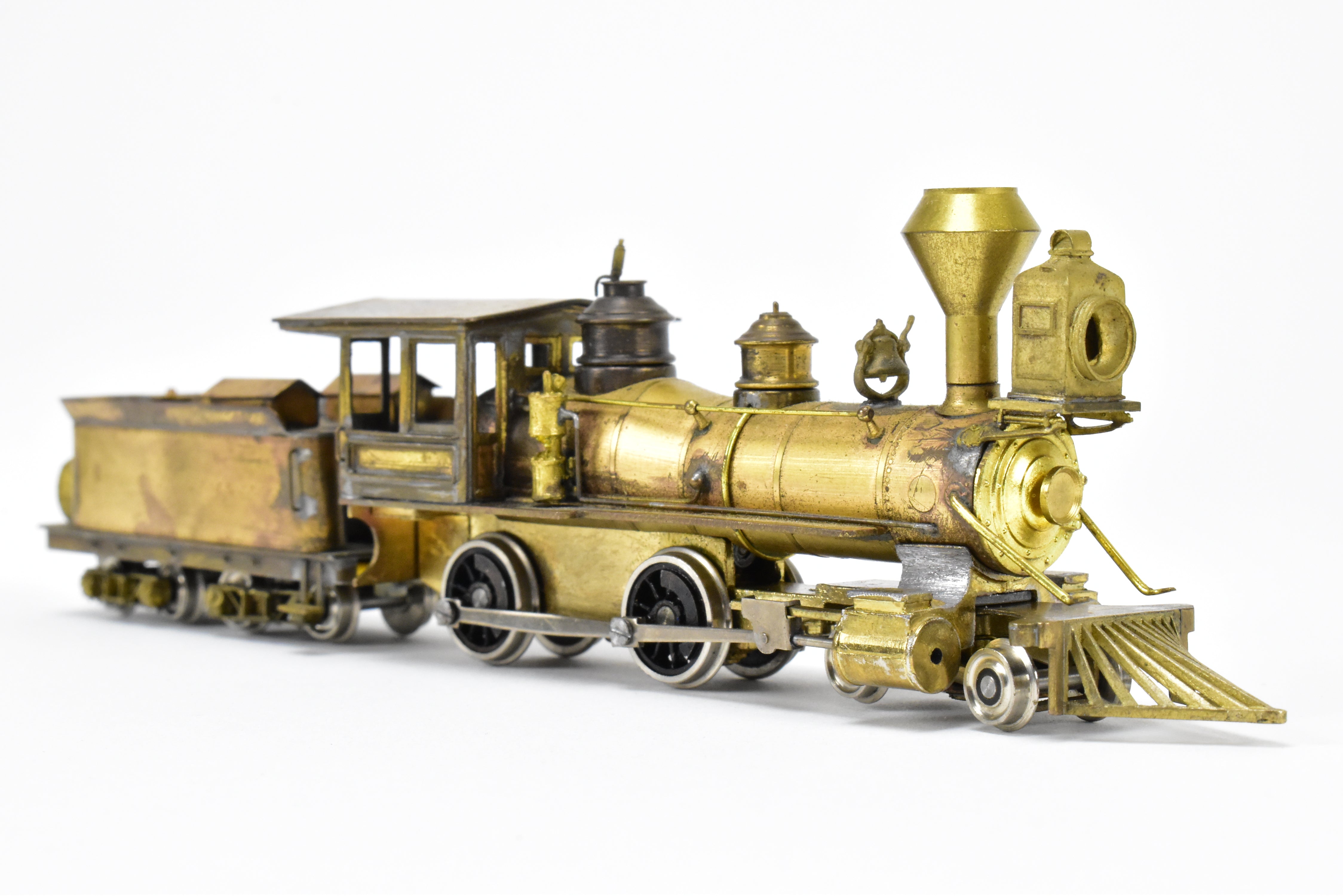 HOn3 Scale Brass American 4-4-0 Steam Locomotive by Far East Distributors (FED) Circa 1880 with Modified Details