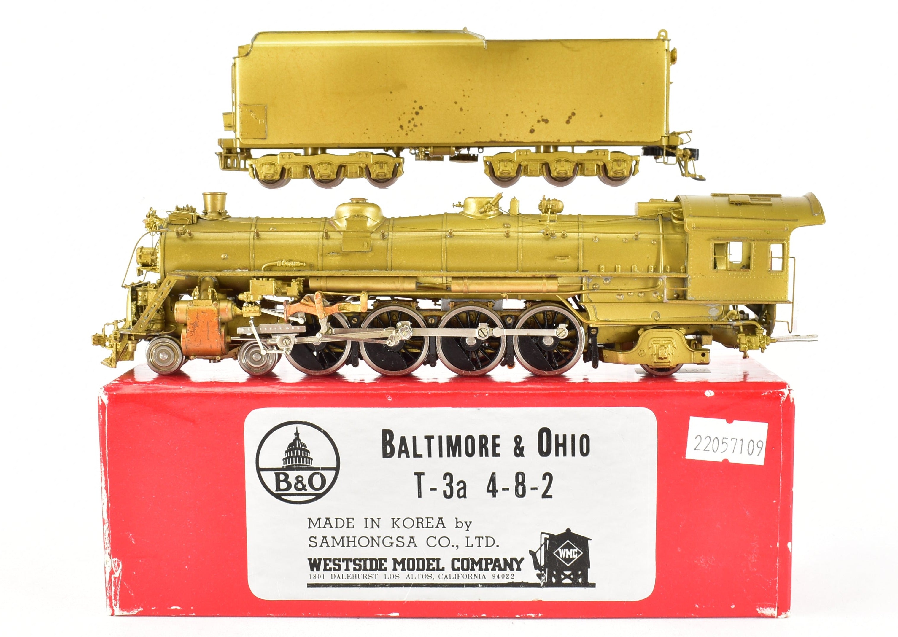HO Scale Brass B&O - Baltimore & Ohio T-3a 4-8-2 Model by Westside