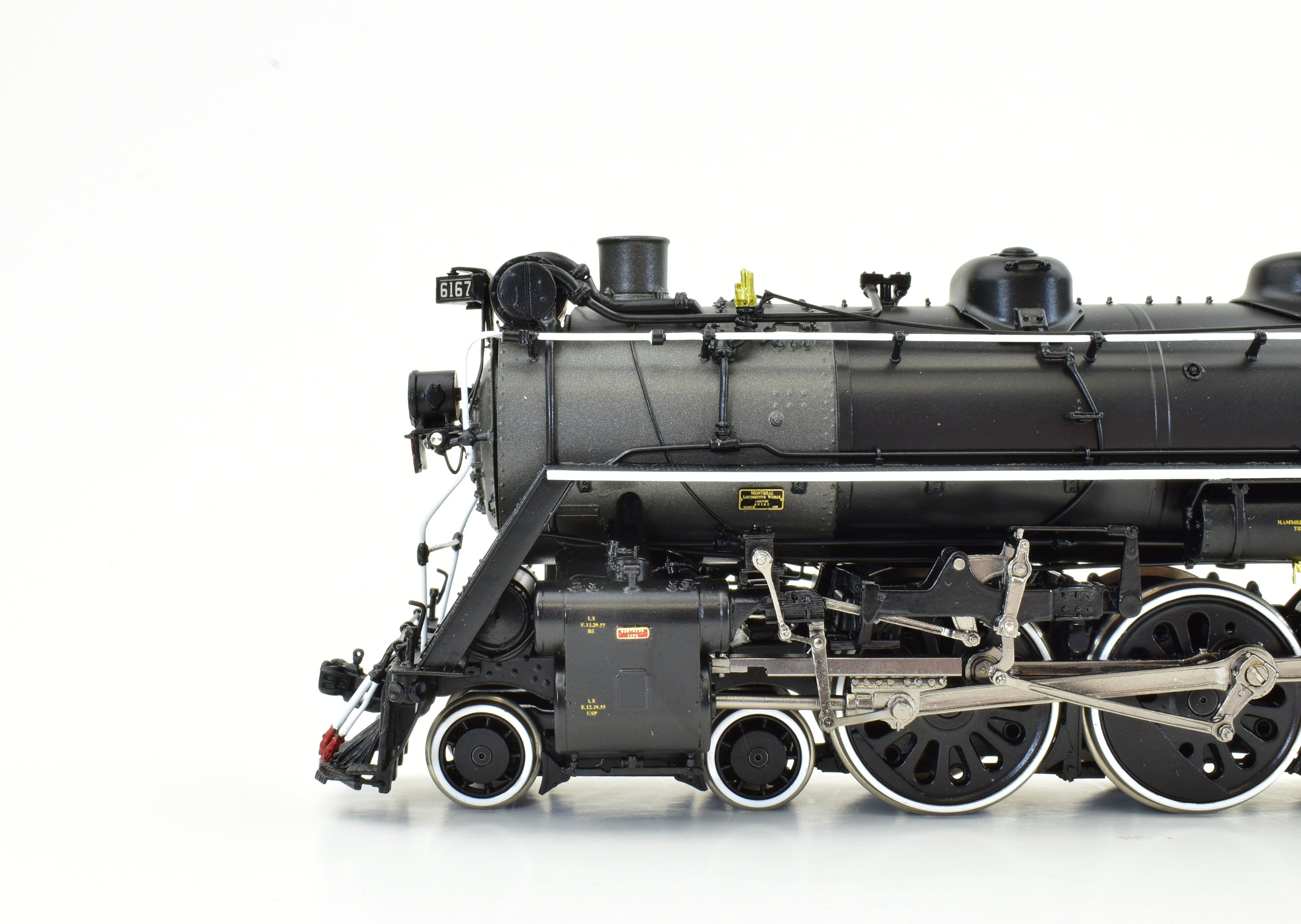 HO Scale Brass Model Train - Division Point (DVP) Canadian National Railway Class U - 2 - e 4 - 8 - 4 Steam Locomotive FP #6167