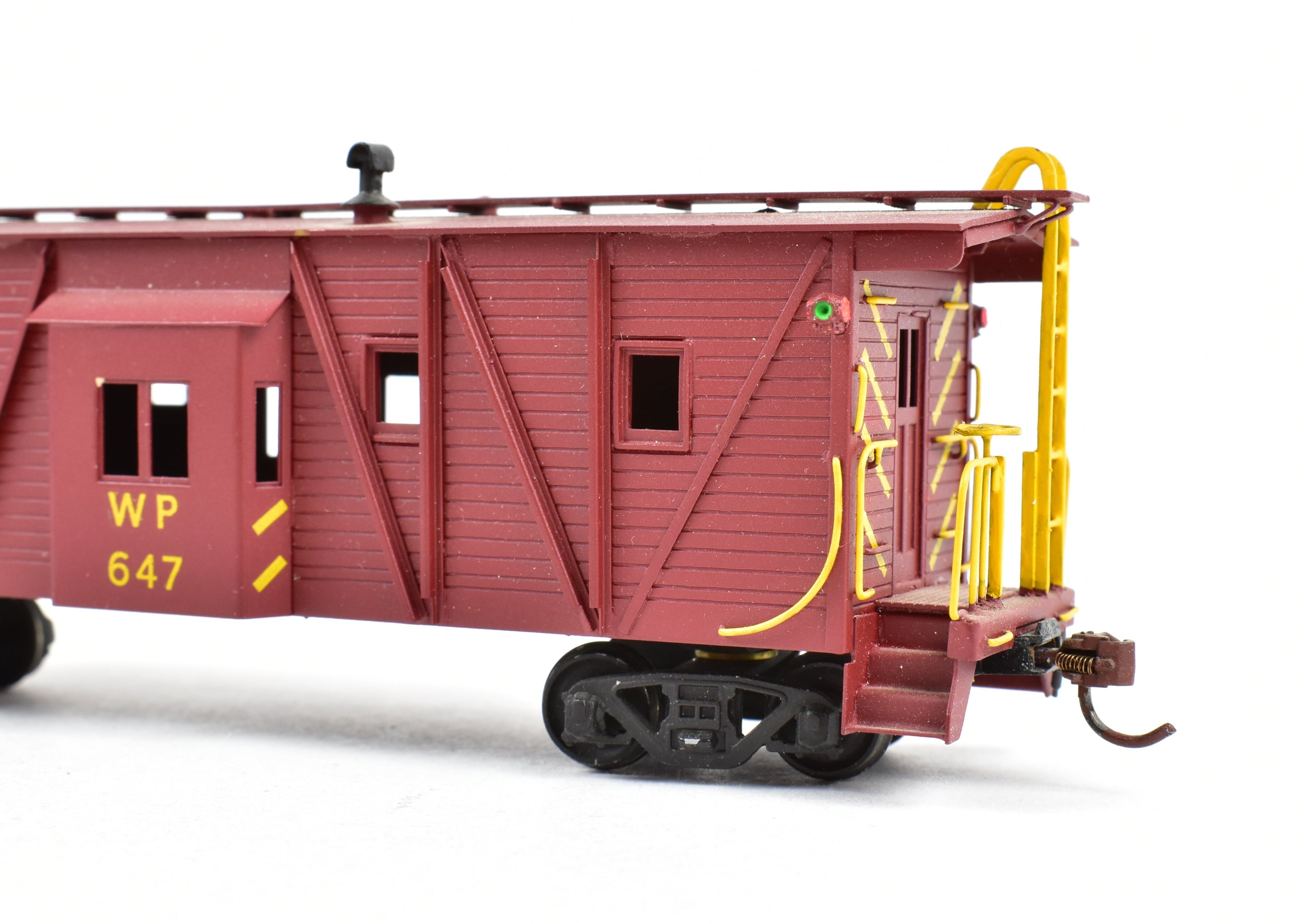 HO Scale Brass Balboa Western Pacific Outside Braced Bay Window Caboose Model - Western Pacific Style CP