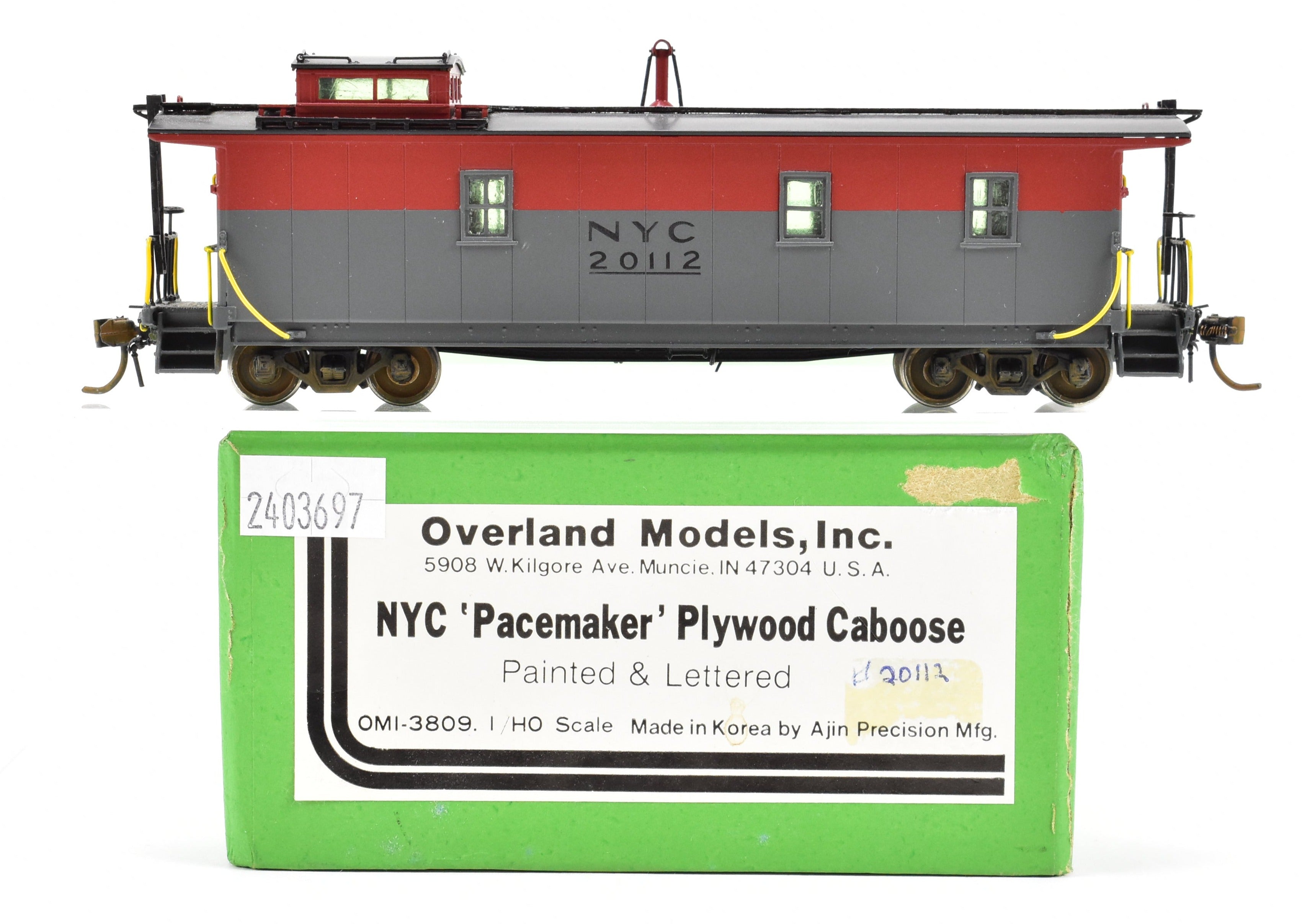 HO Brass OMI Pacemaker Plywood Caboose No. 20112 by Overland Models