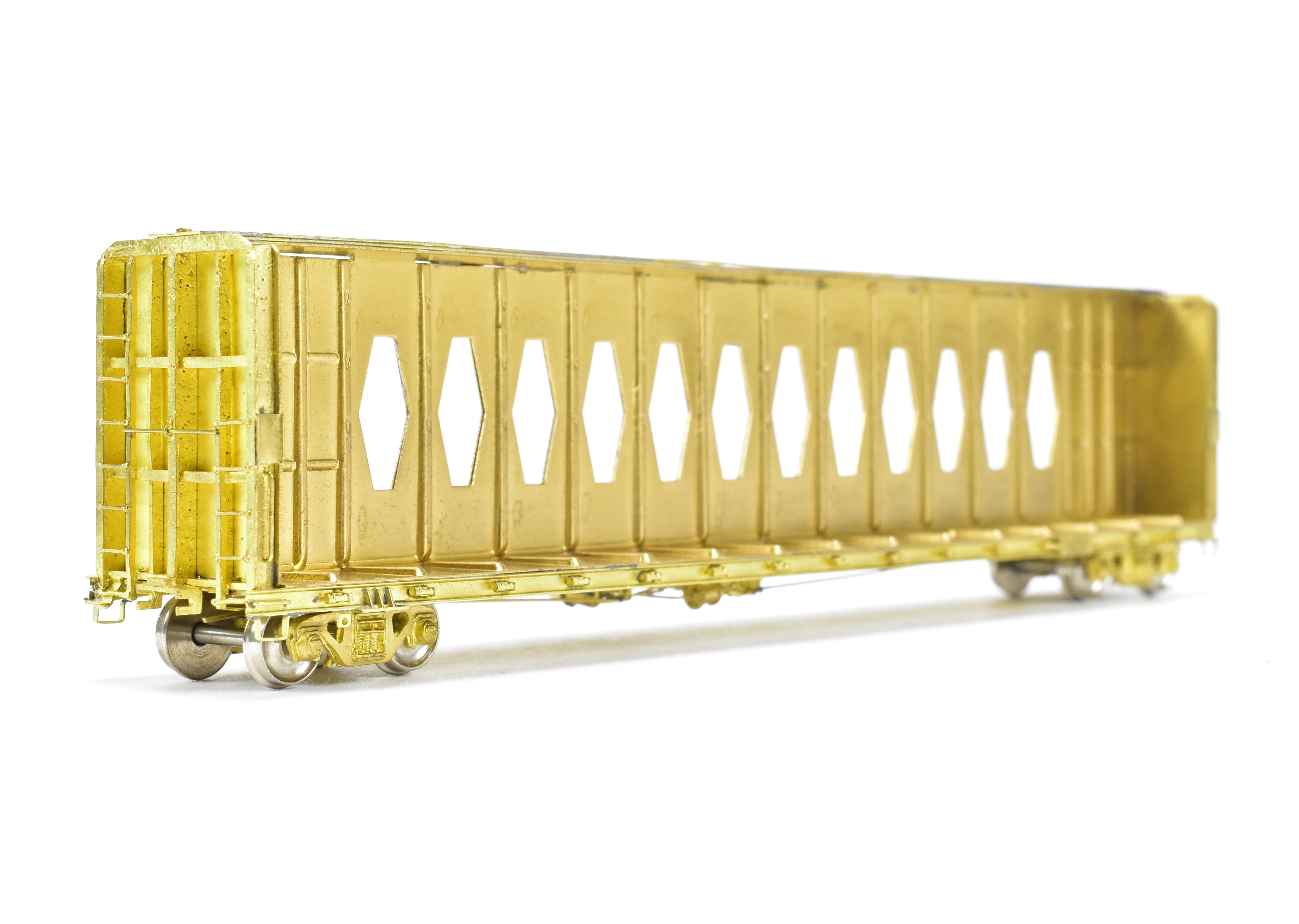 HO Scale Brass Thrall Center Beam 64-Foot Flat Car Model by Overland Models, Inc. for Various Roads