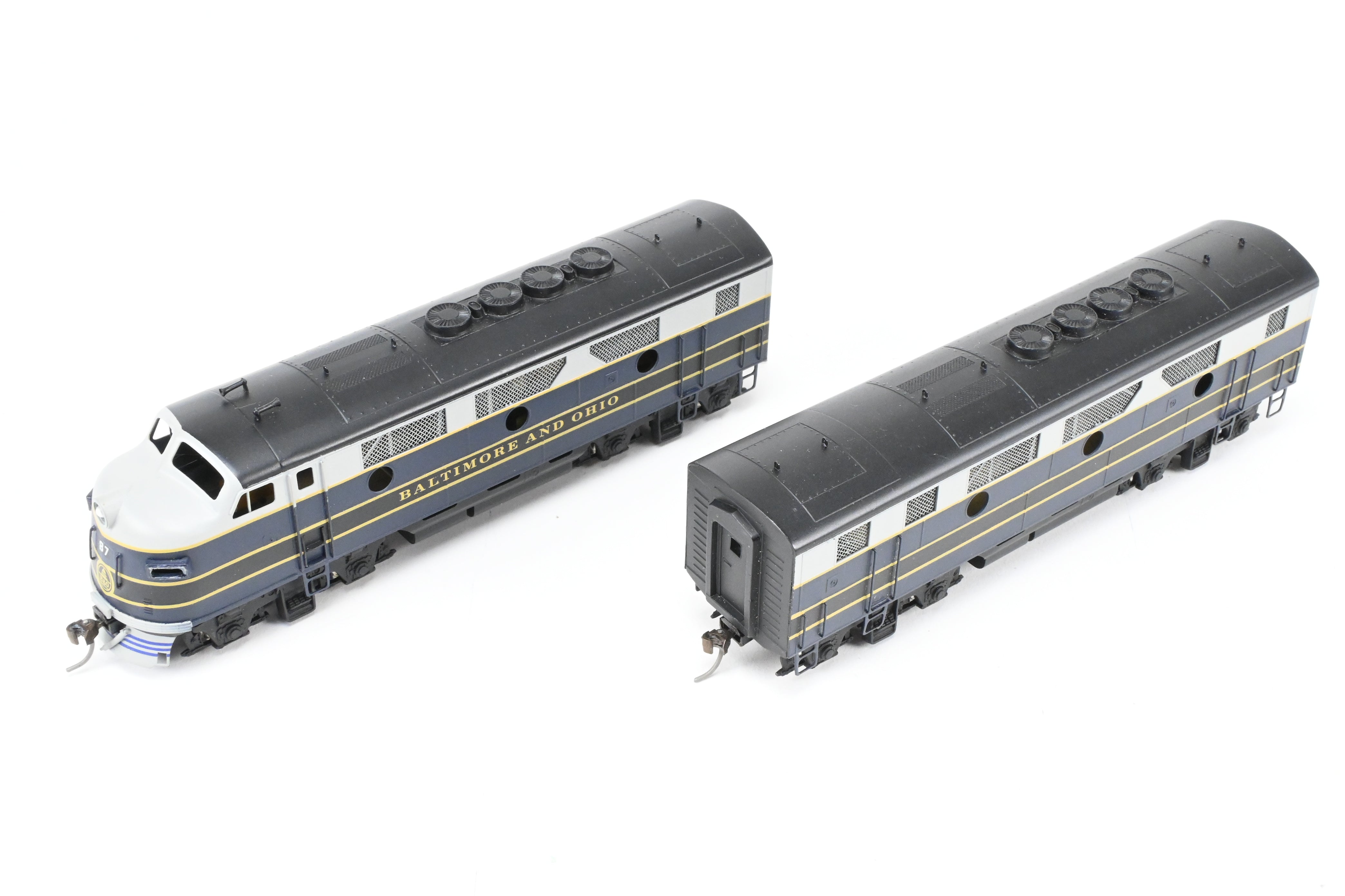 HO Scale Brass Hallmark B&O EMD F3 A/B Set - Powered A, Unpowered B