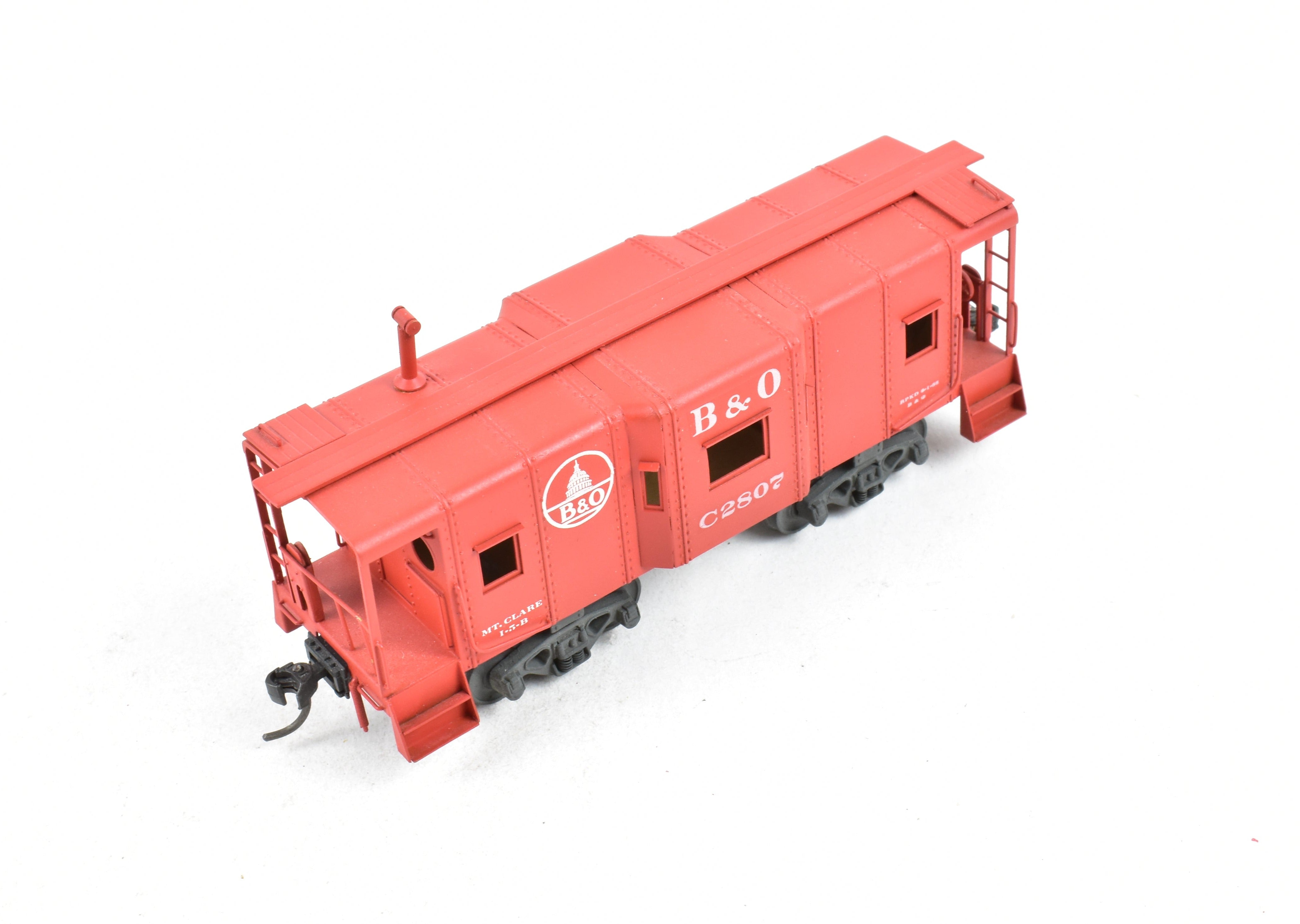 HO Brass Custom Painted B&O I-5B Bay Window Caboose, No Box