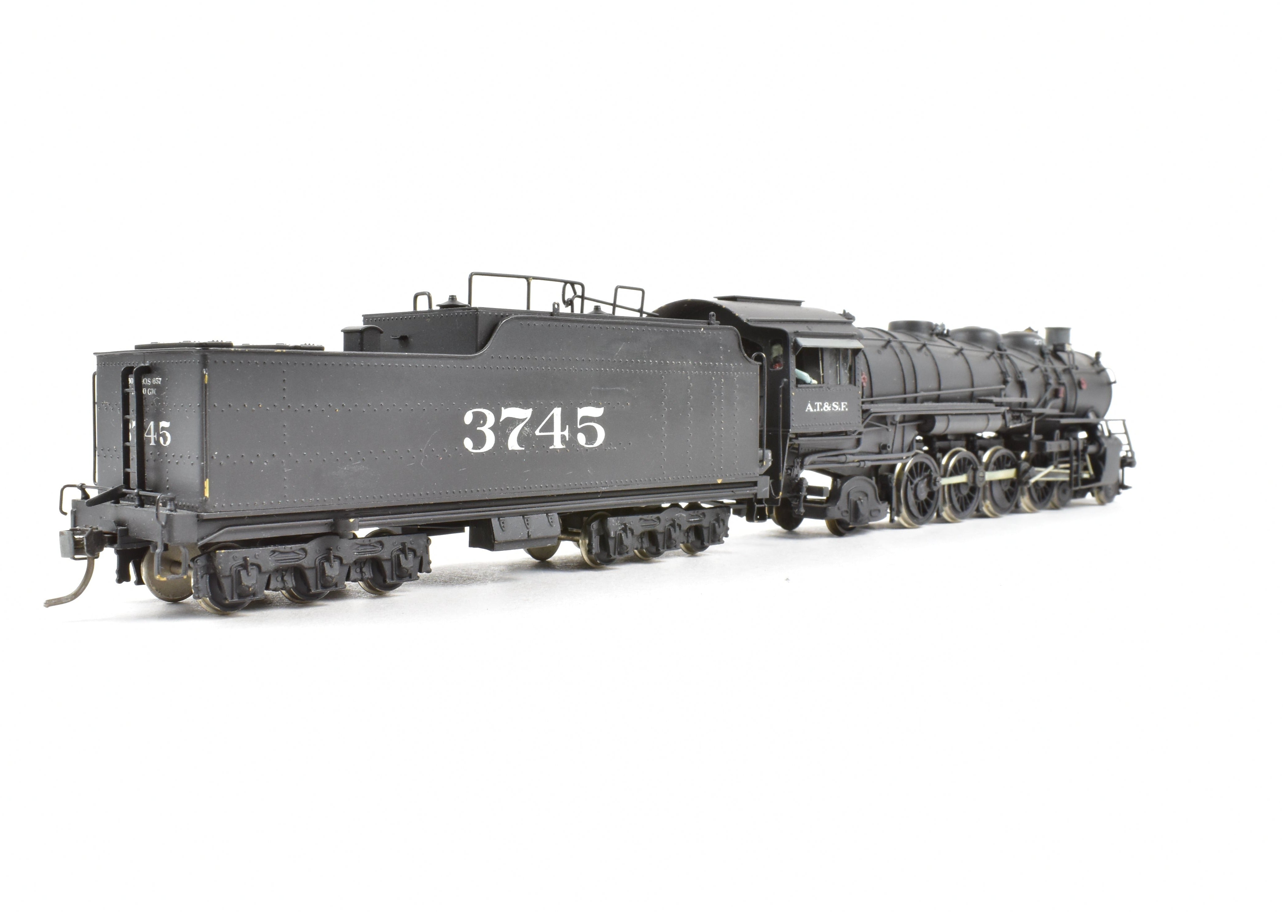 HO Scale Brass Model Train - Balboa ATSF - Santa Fe 3700 Class 4-8-2 Mountain Steam Locomotive CP #3745