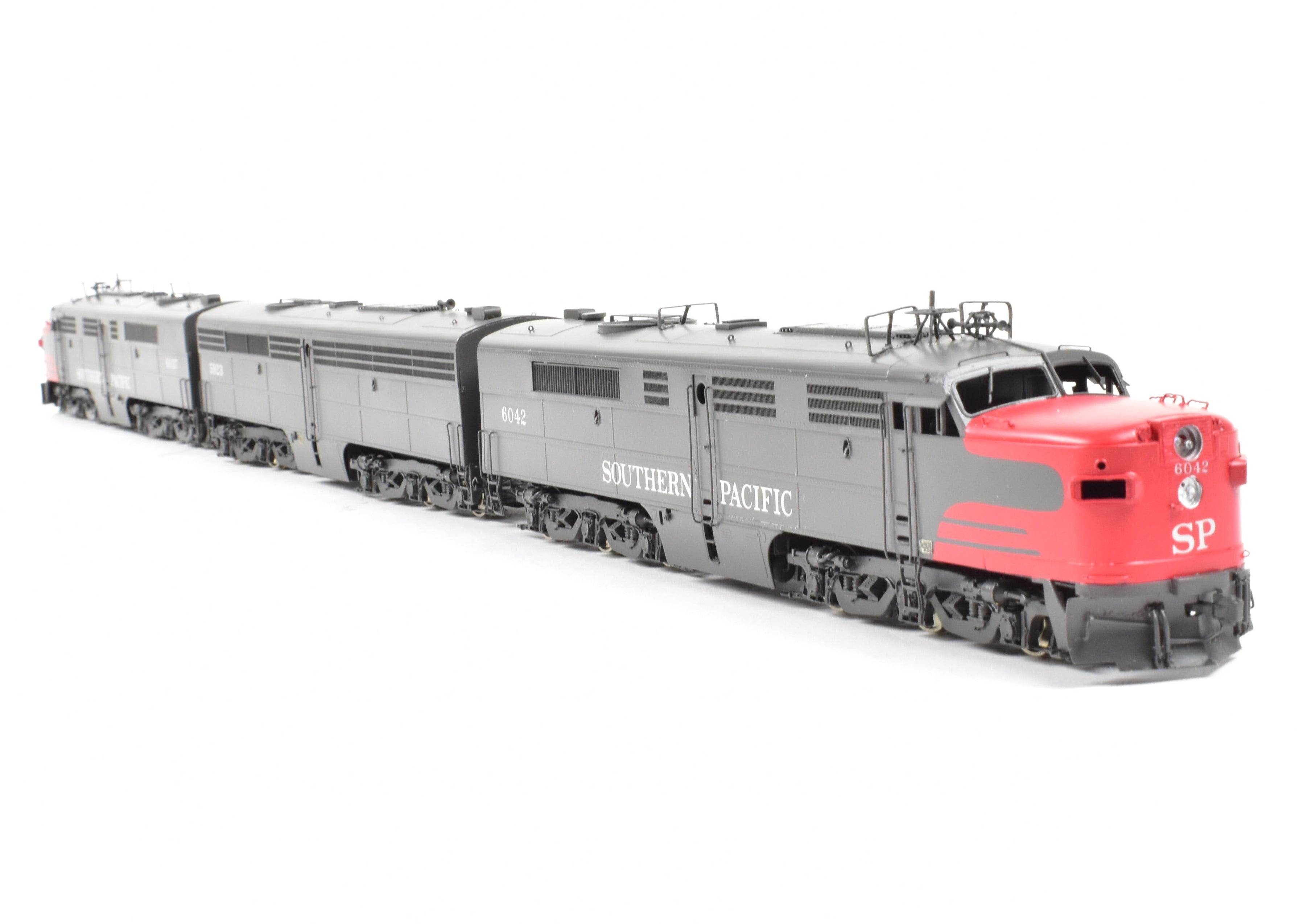 HO Scale Brass Model Train Key Imports Southern Pacific ALCO PA3/PB3/PA3 Set Custom Series #55 with 'Bloody Nose Scheme' and Factory Paint Finish