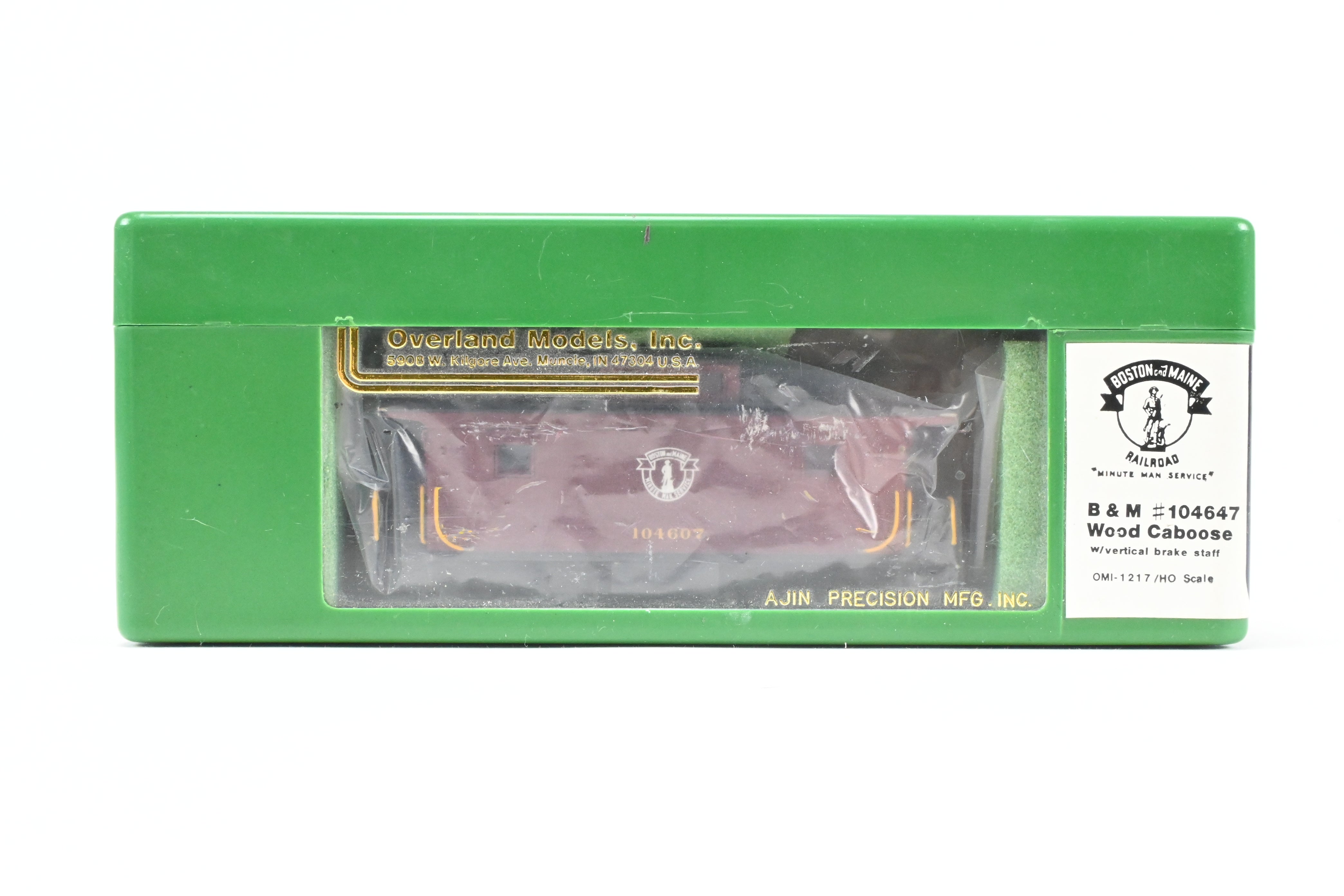 OMI Overland Models, Inc. Custom Painted B&M Boston & Maine Wood Caboose #104647