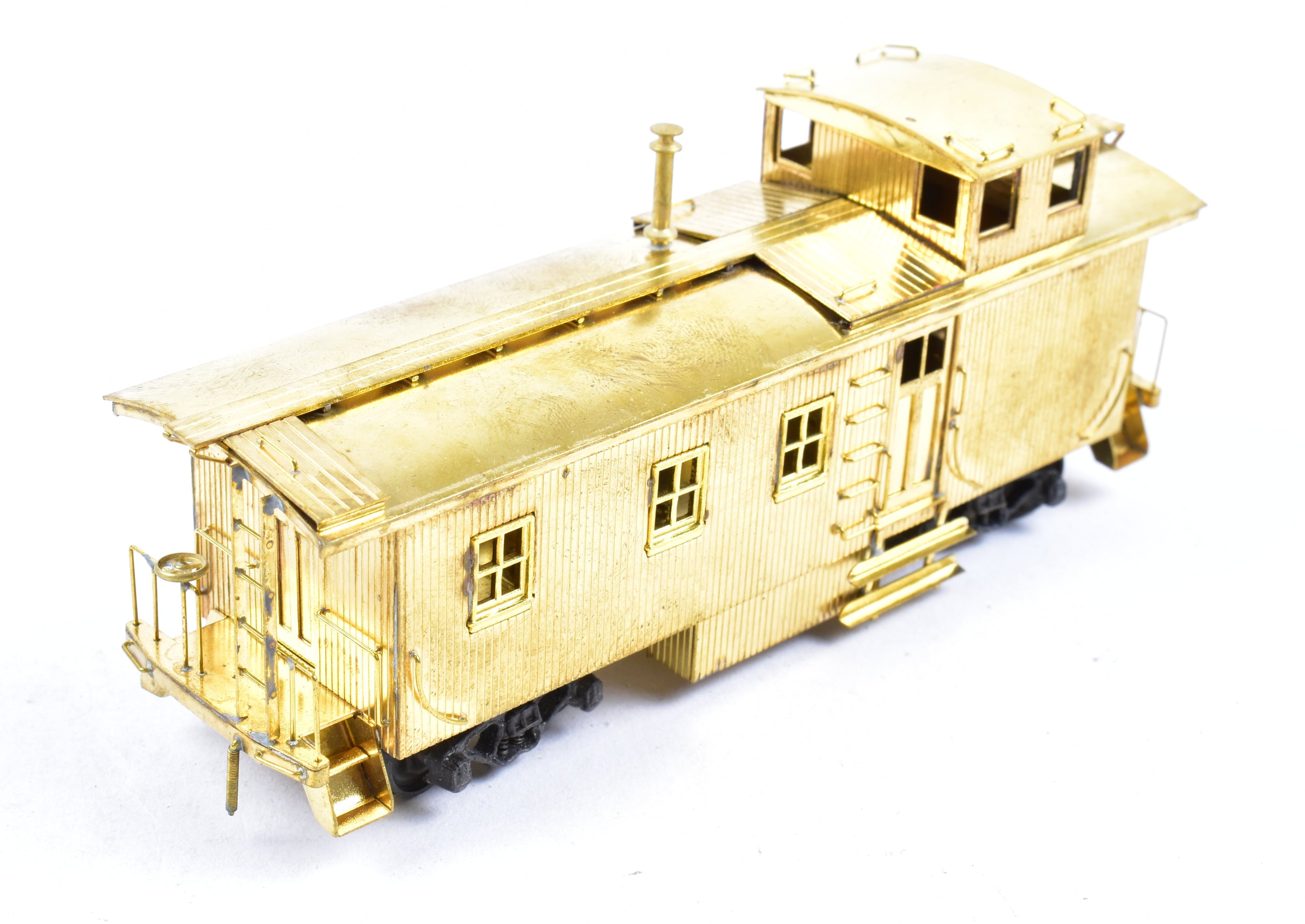 HO Scale Brass Model Trains by Trains Inc. - AT&SF Santa Fe Side-Door Caboose for Railroad Layouts