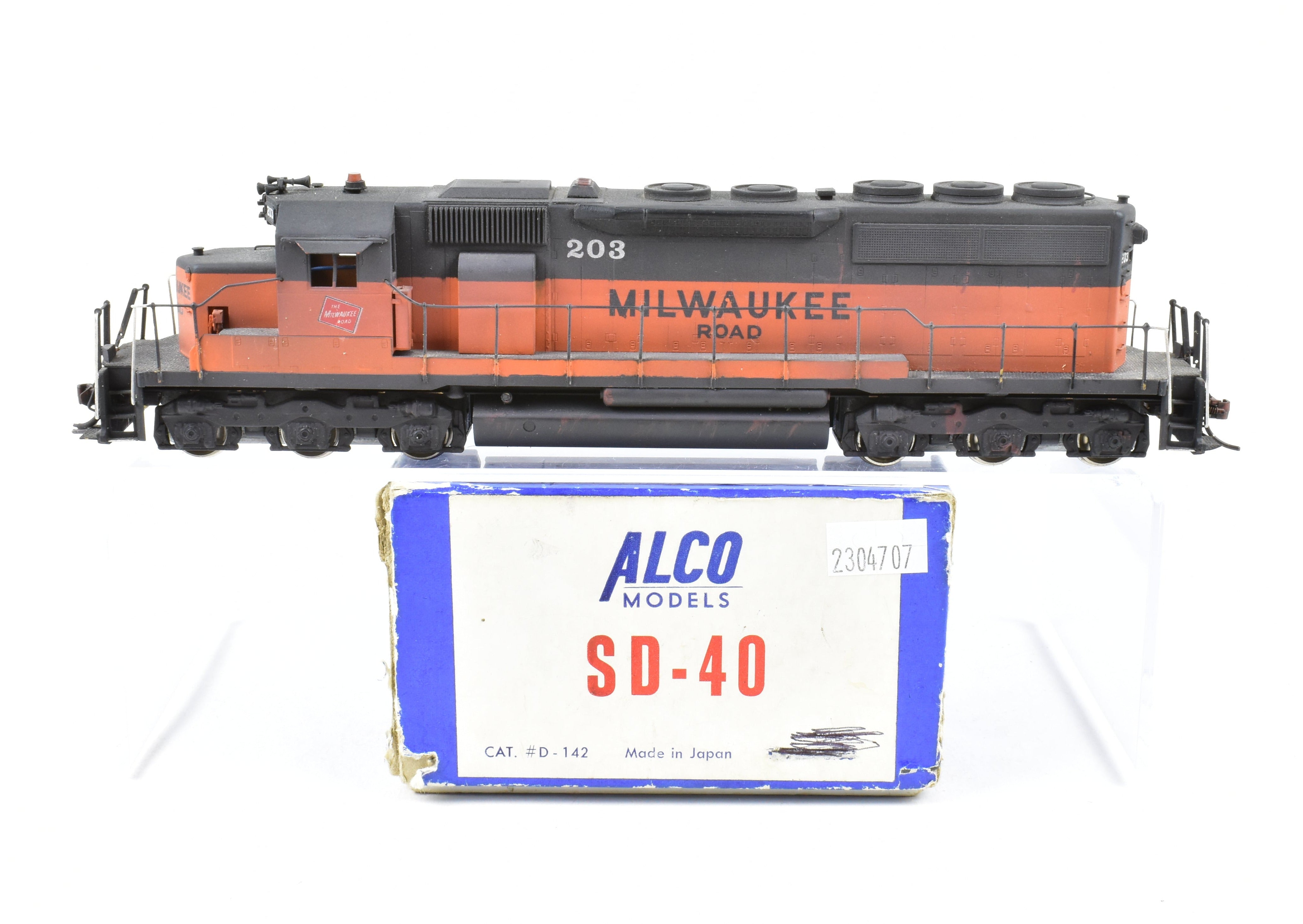 Custom Painted HO Brass Alco Models MILW Milwaukee Road EMD SD40 Diesel #203