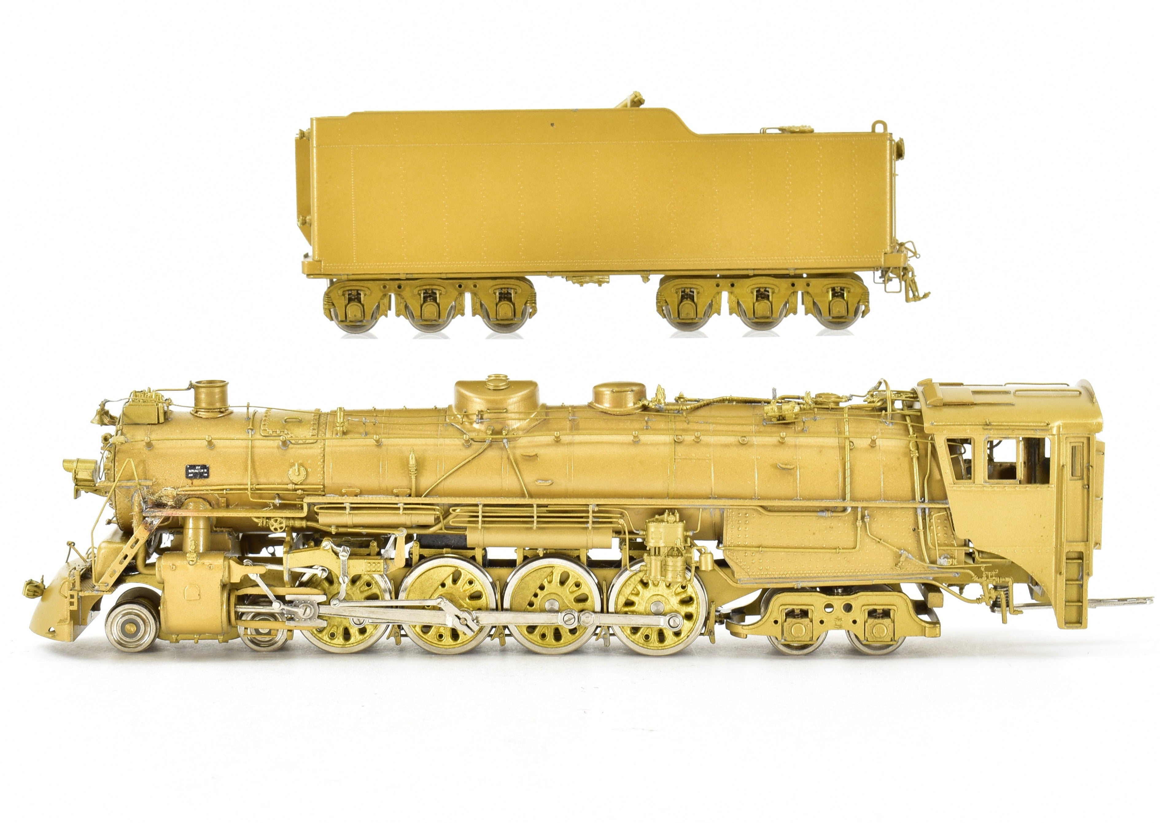 High - Quality HO Scale Brass Model Train: CON NJ Custom Brass CB&Q - Burlington Route Class O5A 4 - 8 - 4 Locomotive