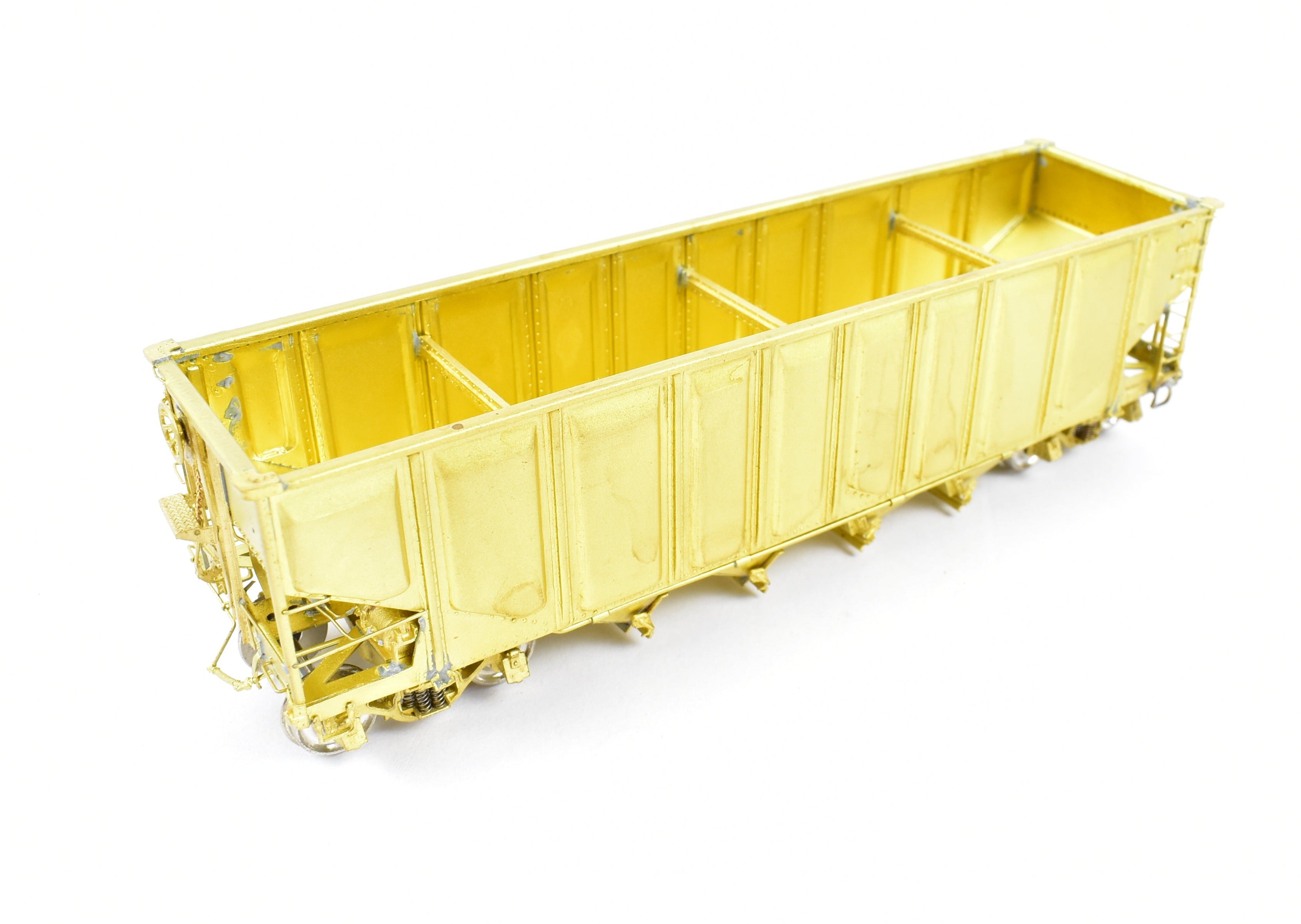 HO Scale Brass Quad Hopper Model by Overland Models, Inc. - Chicago & North Western C&NW #60001 - 60999 Winnona Rebuild with Pressed Sides for Model Train Enthusiasts