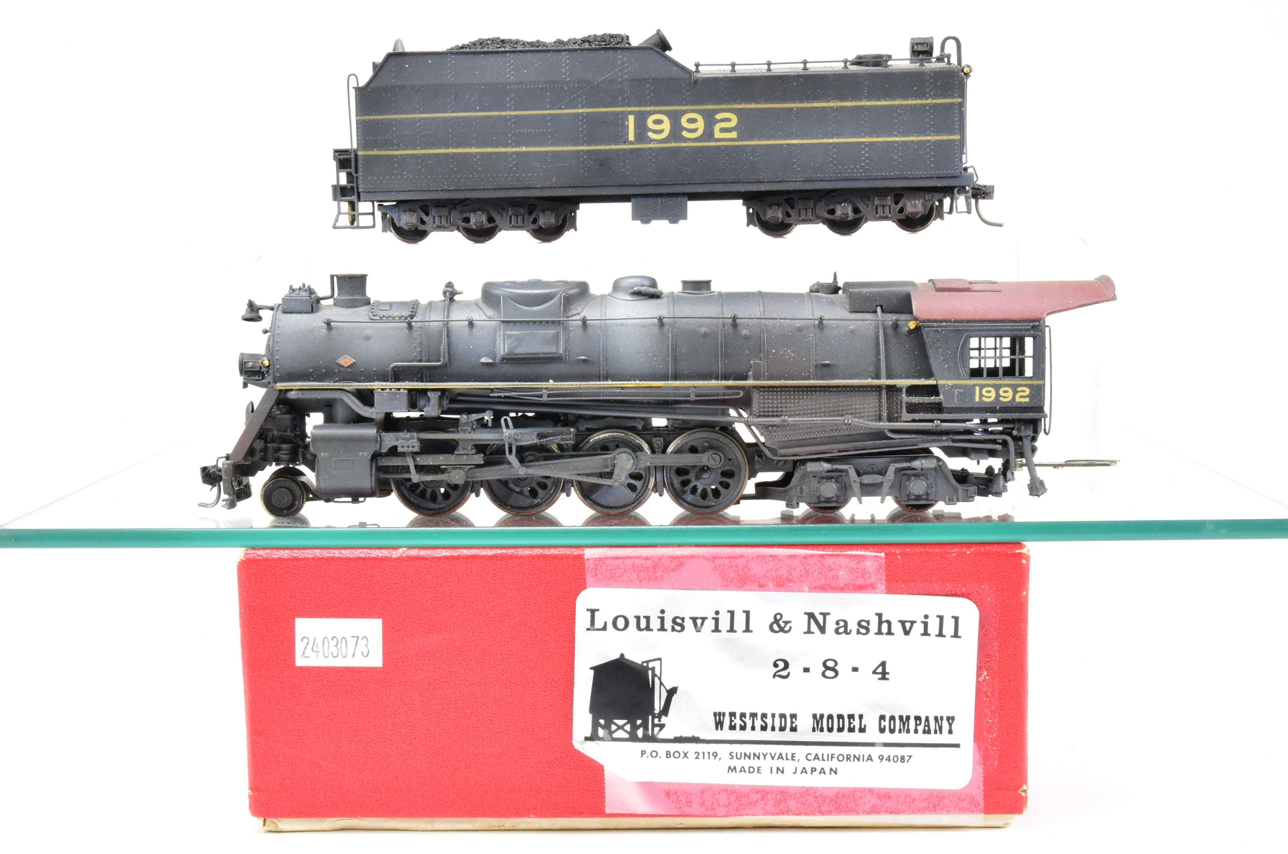 HO Scale Brass Westside Model Co. Weathered L&N 2-8-4 Berkshire CP No. 1992
