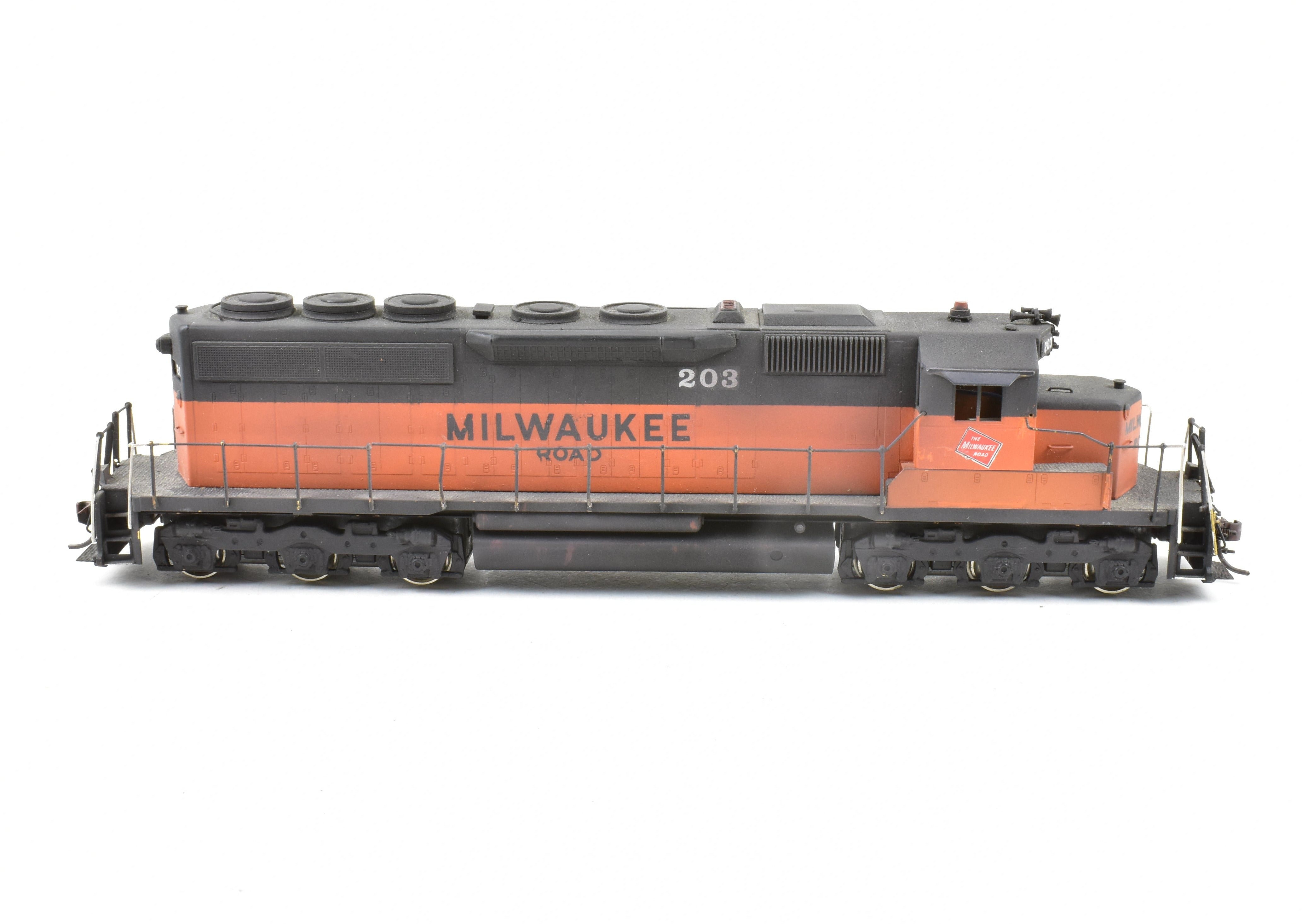 Custom Painted HO Brass Alco Models MILW Milwaukee Road EMD SD40 Diesel #203