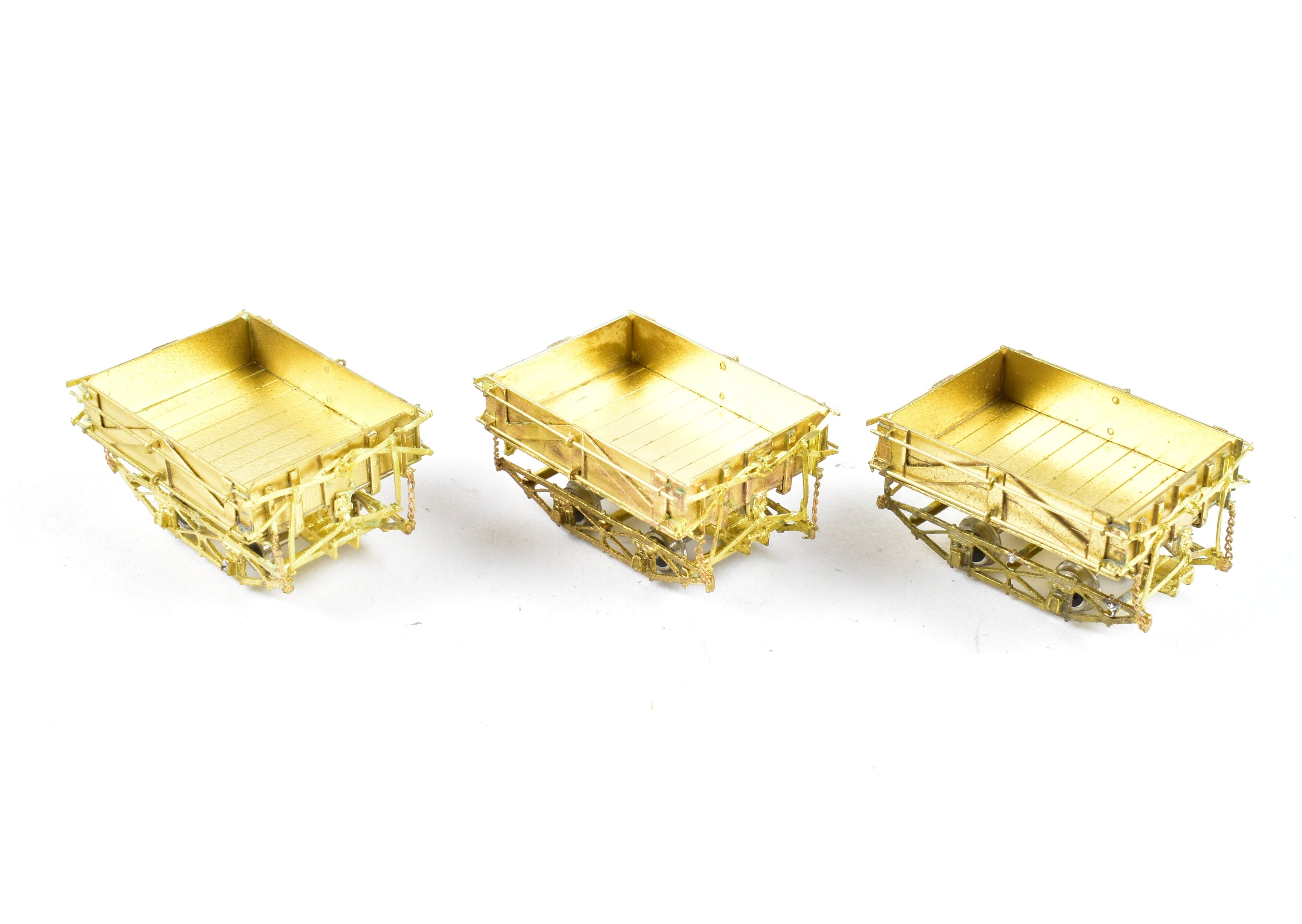 HOn3 Brass Precision Scale Co. Westside Lumber Co. PC&F Side Dump Ballast Car Set of 3