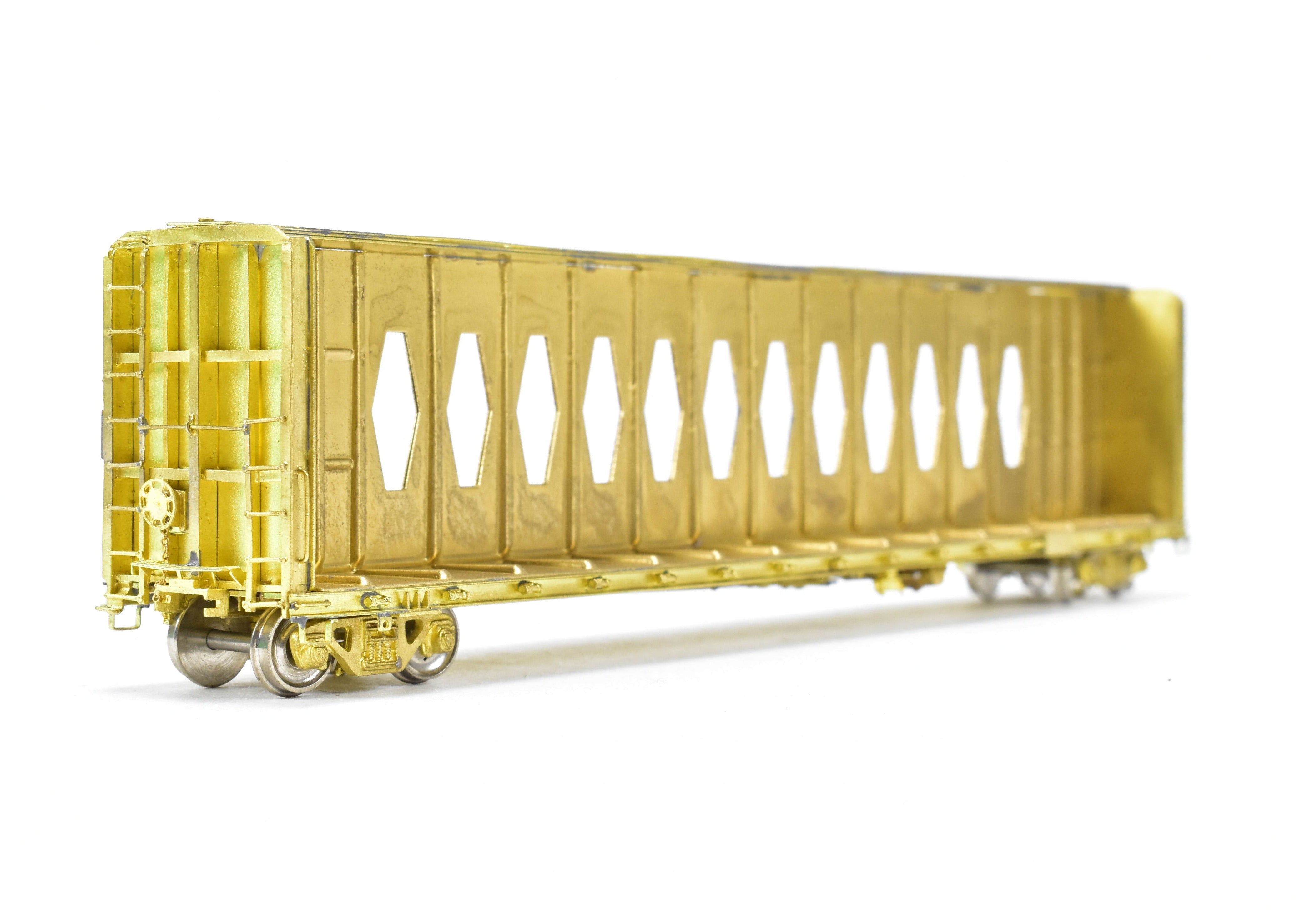 HO Scale Brass Thrall Center Beam 64-Foot Flat Car Model by Overland Models, Inc. for Various Roads