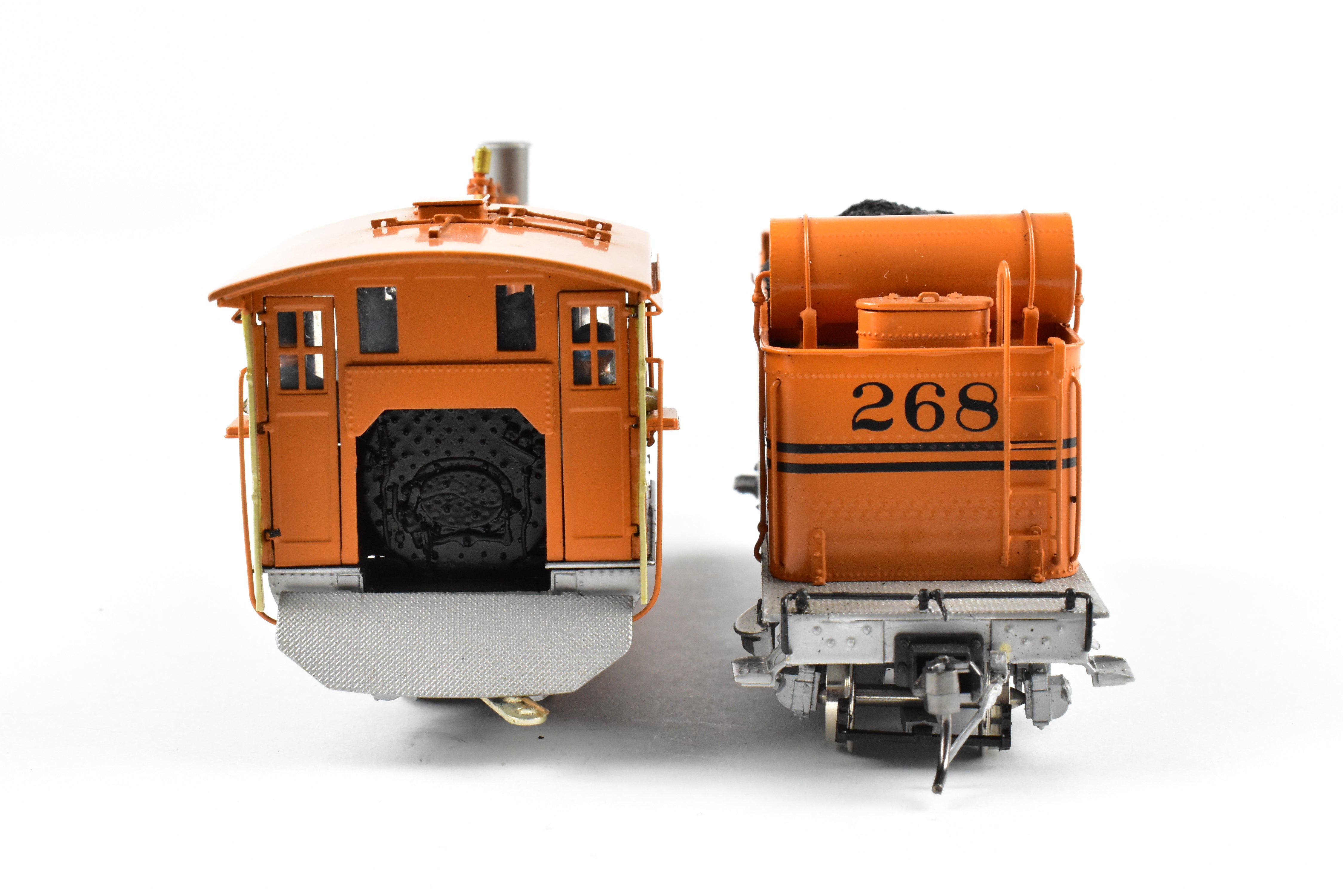 1989 Sn3 Brass Steam Locomotive Milestone Models D&RGW - Denver & Rio Grande Western Class C - 16 2 - 8 - 0 #268 with Bumblebee Scheme in Excellent Condition