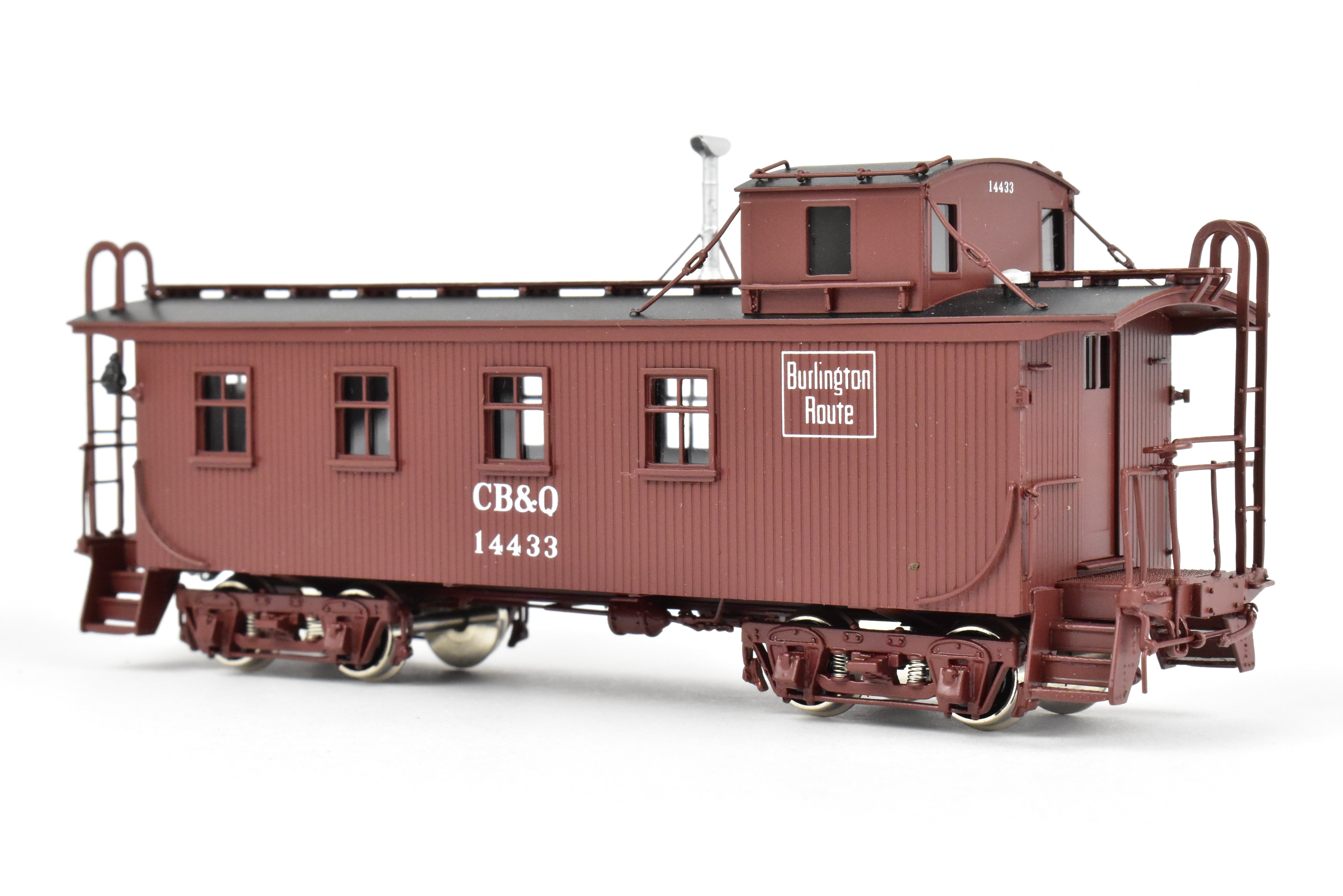 HO Scale Brass Challenger Imports CB&Q Burlington Route 30 ft Wood Waycar No. 14433