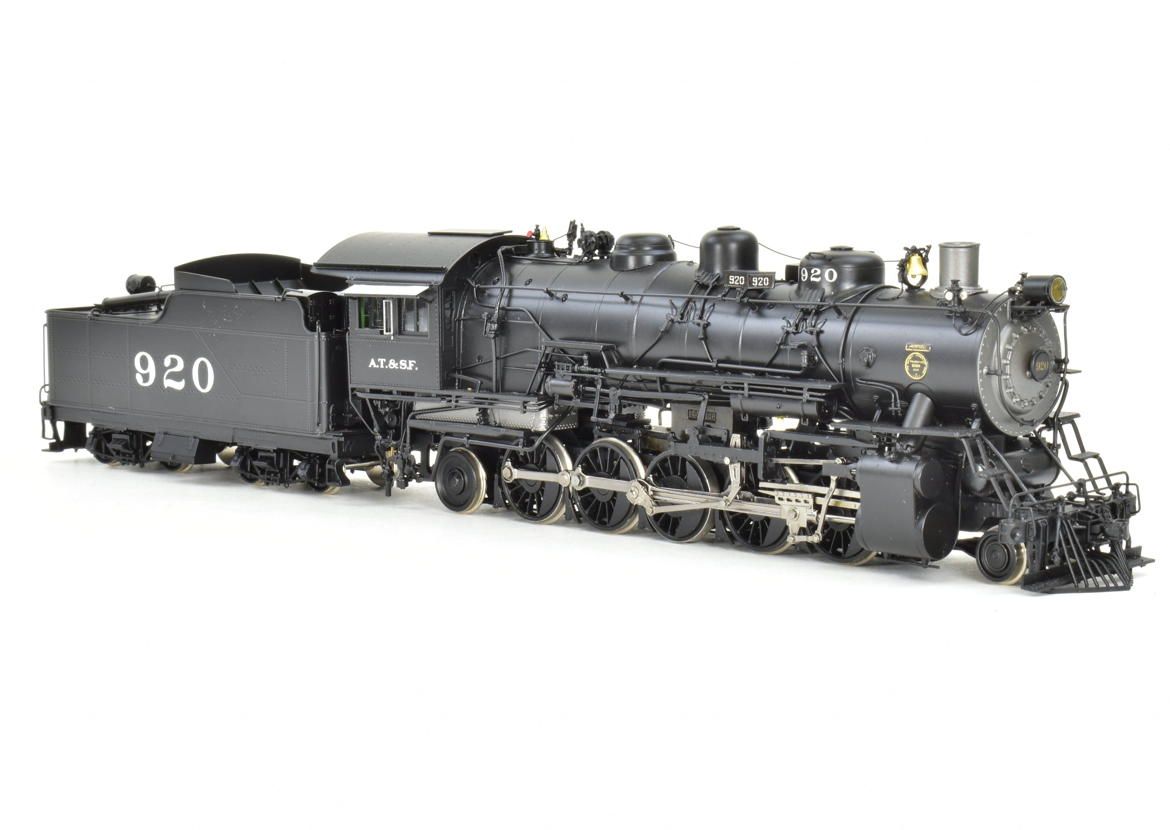 HO Scale Brass ATSF - Santa Fe 2-10-2 #920 Factory Painted Division Point Model