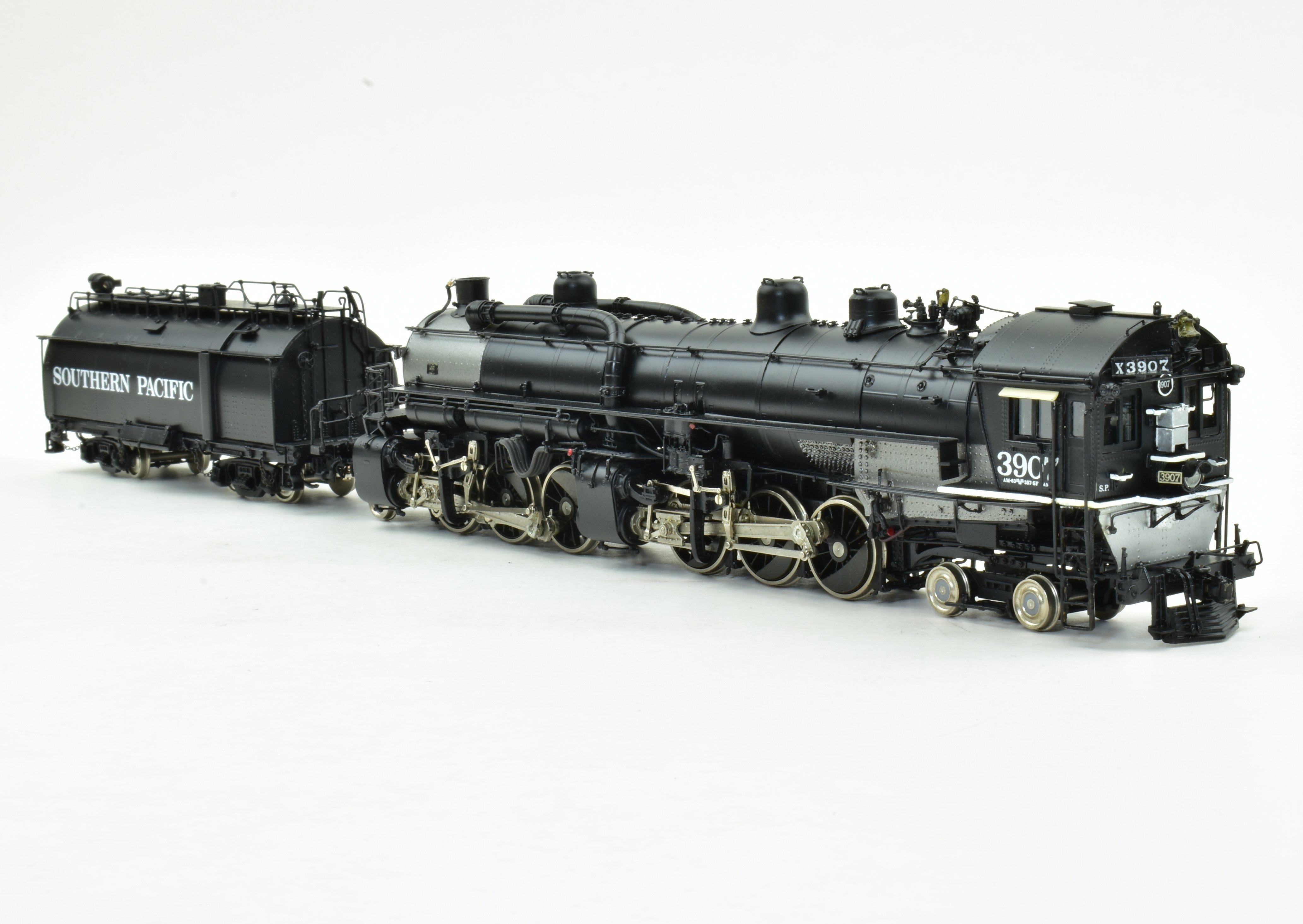 HO Scale Brass Key Imports Southern Pacific AM - 2 4 - 6 - 6 - 2 Cab Forward #3907 Post - War Model