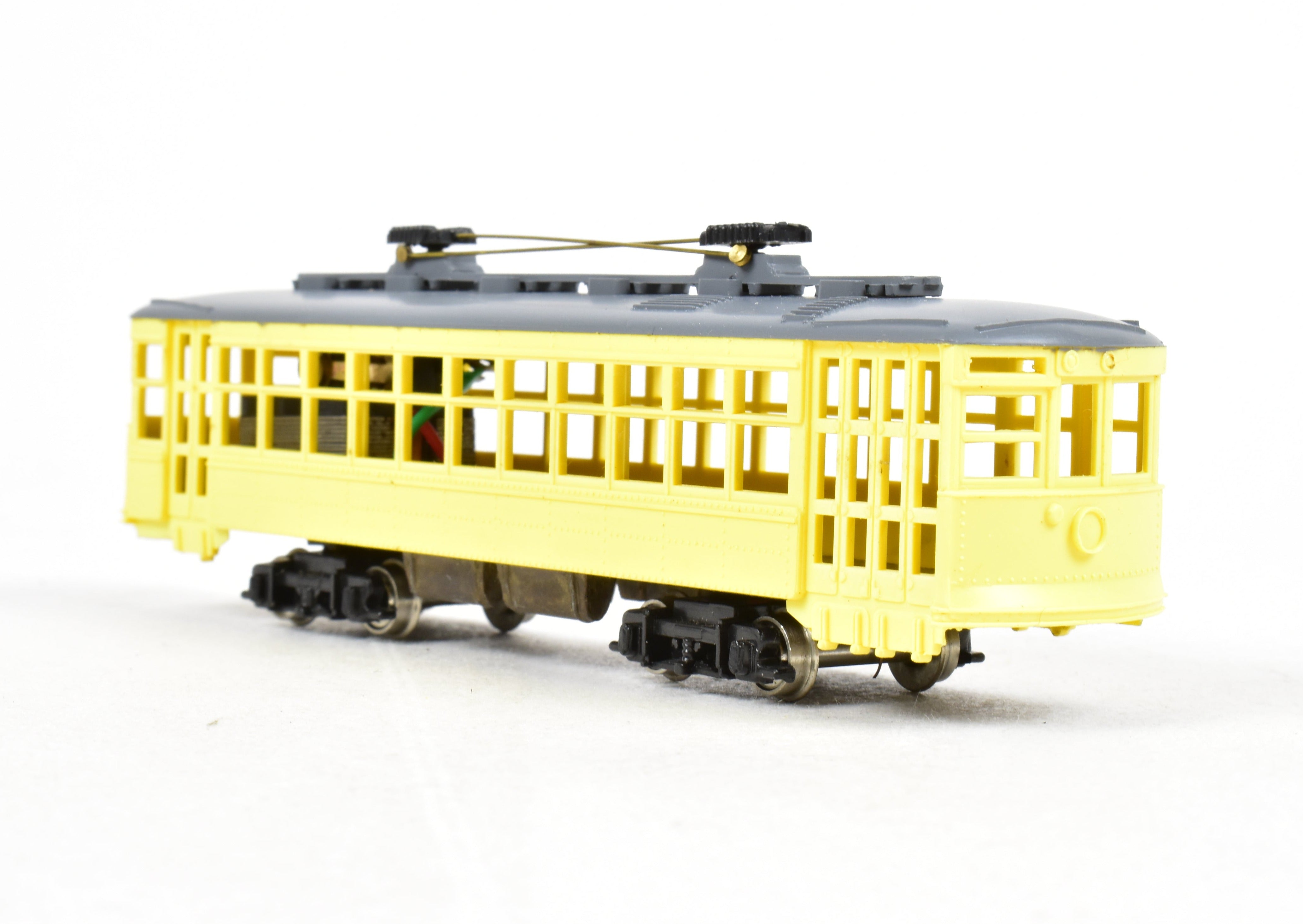 HO Scale Ken Kidder American Car Co. Double-Truck Birney Trolley Model for Kids and Hobbyists