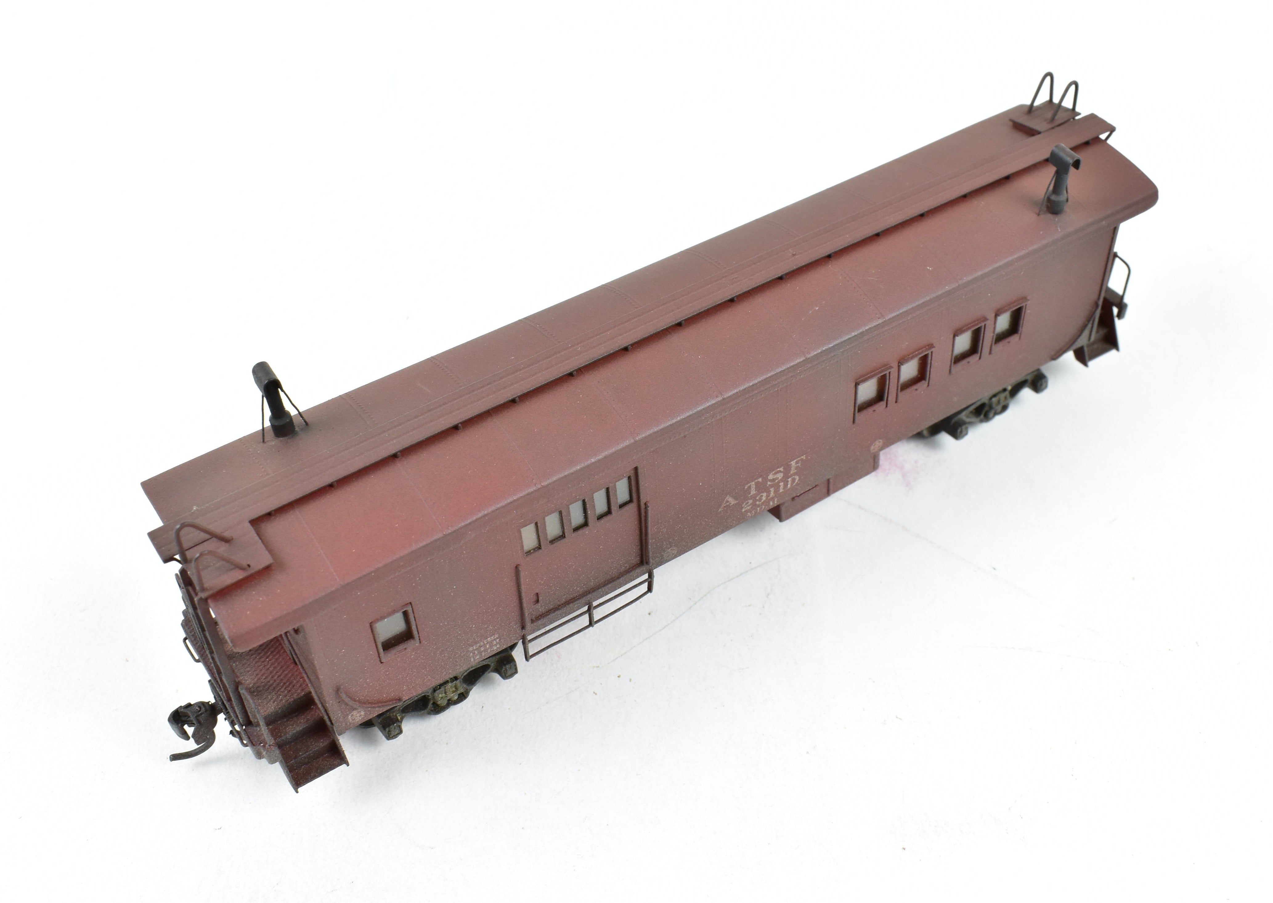 Custom Painted and Weathered HO Brass ATSF - Santa Fe Transfer Caboose by Hallmark Models