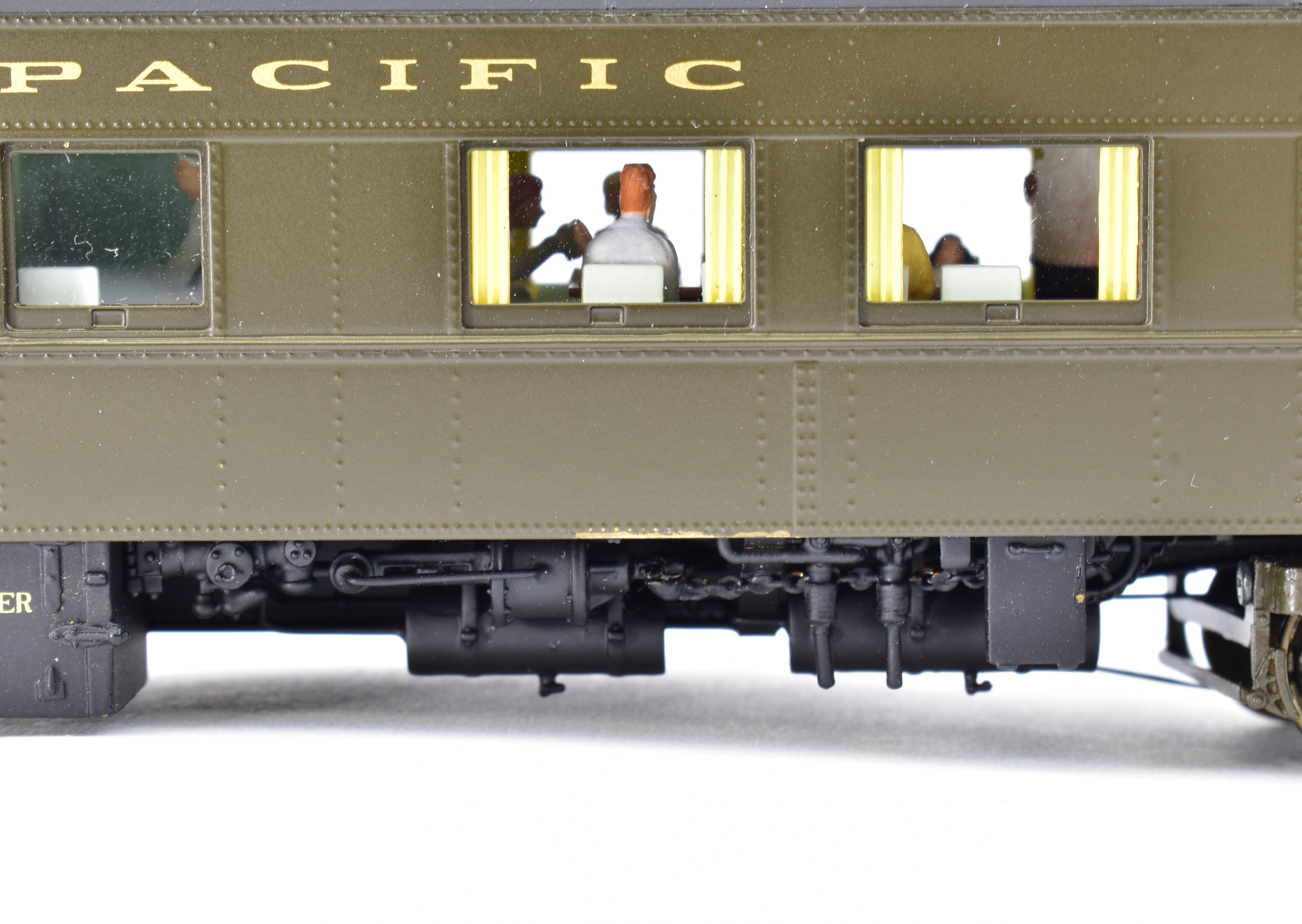 HO Scale Brass Model Northern Pacific Business Car #1 Version 1, Factory-Painted in Pullman Green by W&R Enterprises