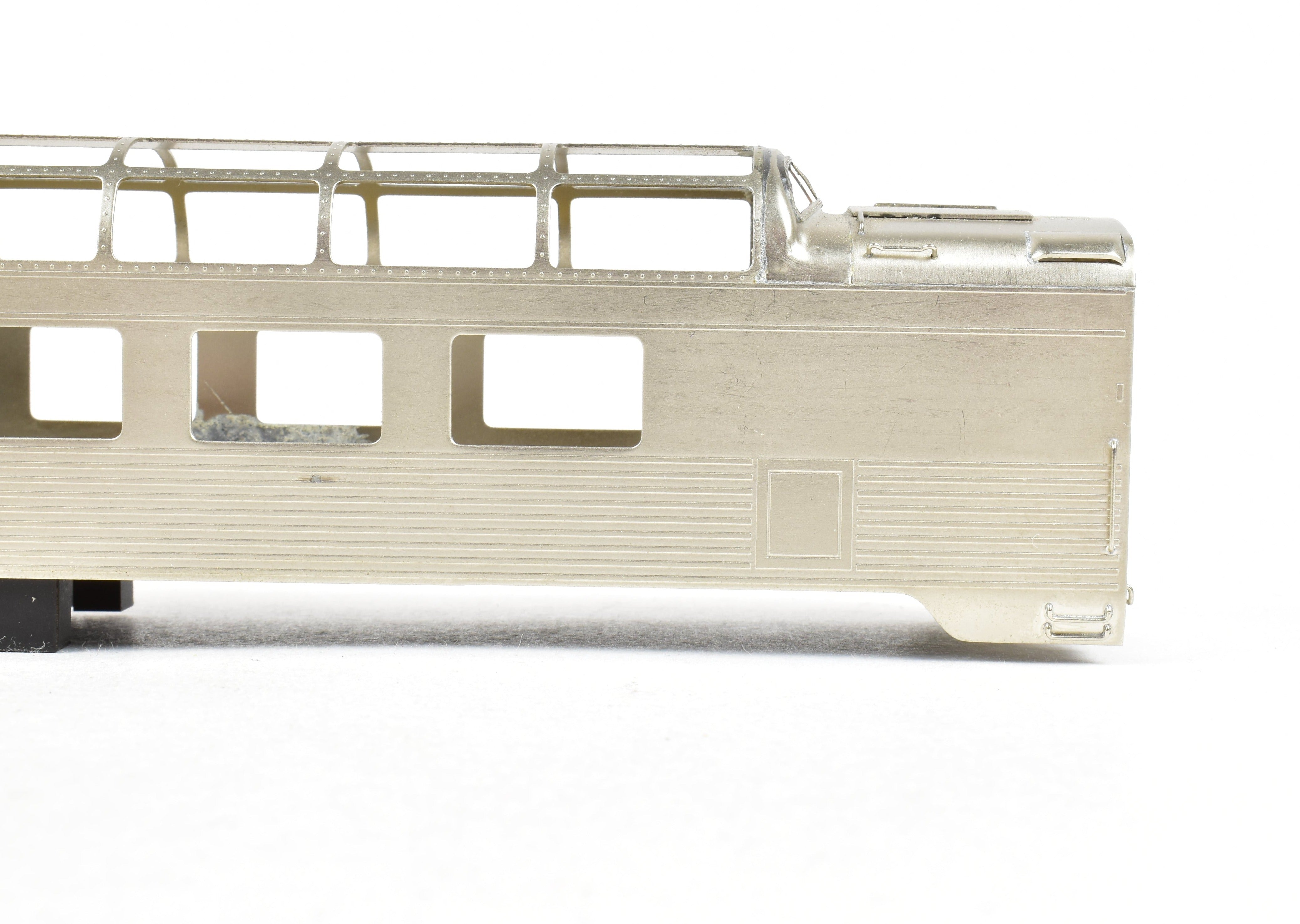 HO Scale Brass Model of Southern Pacific 3/4 Length Dome Corrugated Train Car by S. Soho & Co. without Trucks