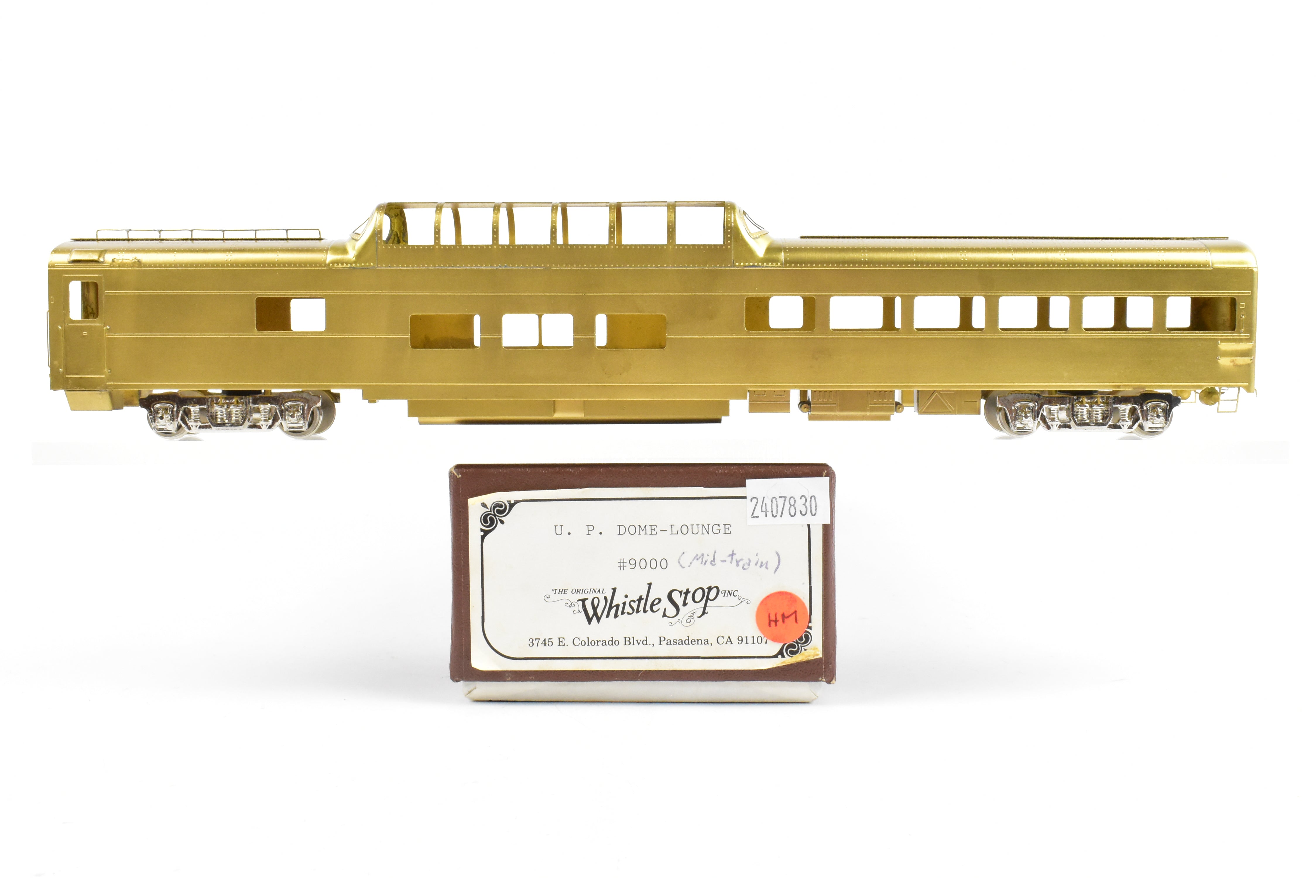 HO Brass The Original Whistle Stop UP - Union Pacific #9000 Mint Mid-Train Dome-Lounge