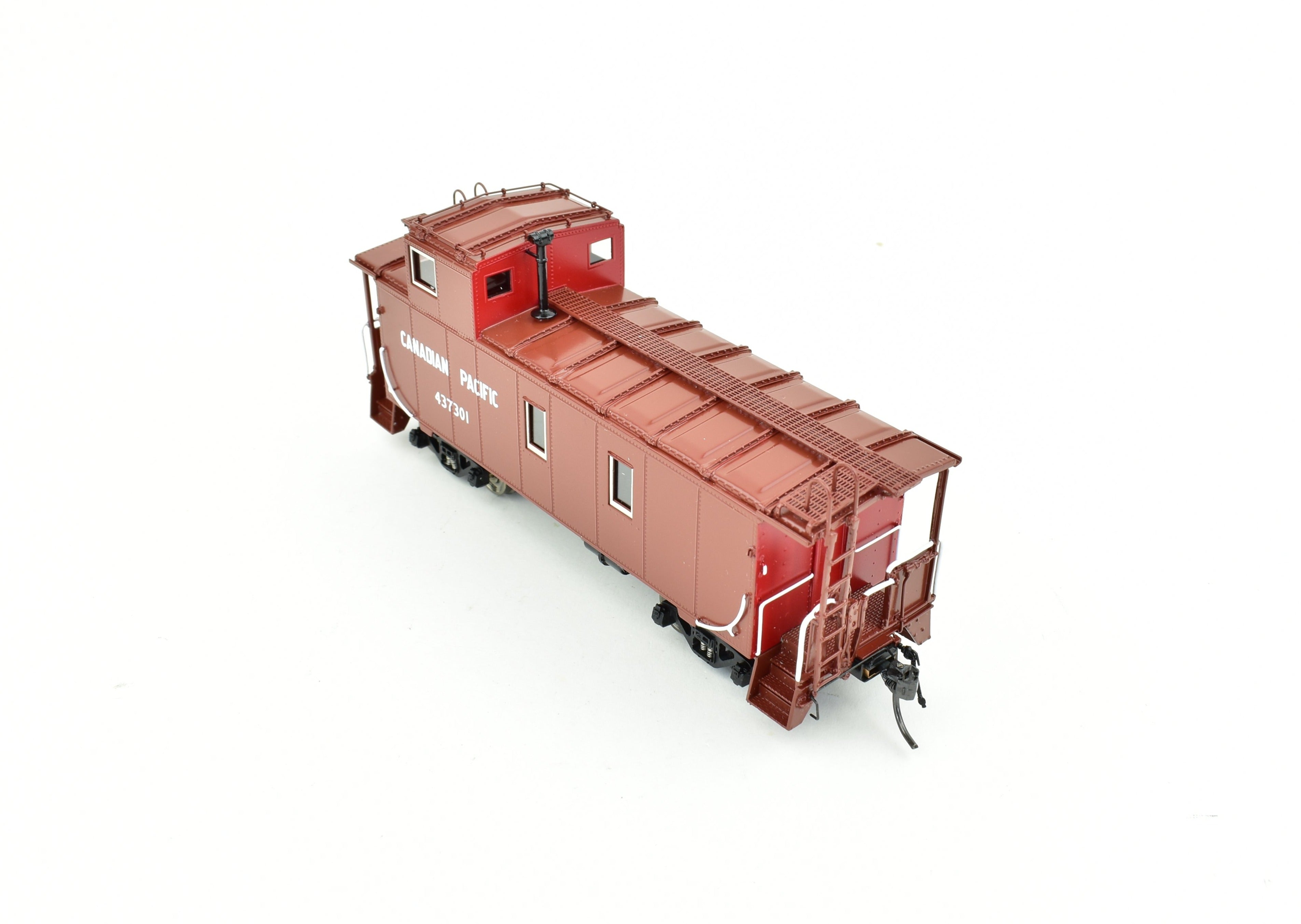 HO Scale Brass Canadian Pacific Steel Caboose by Overland Models, Inc. (OMI), Factory Painted with #437301 Decoration