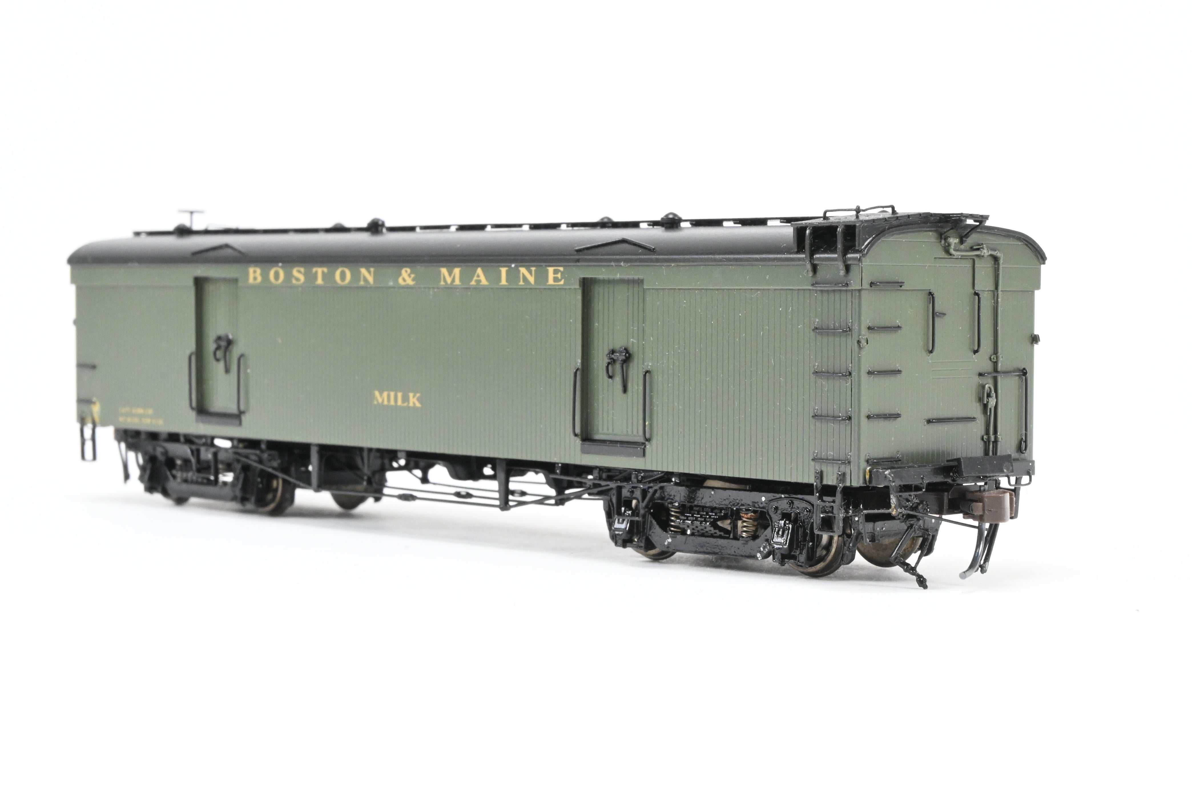 HO Scale Brass Model Railworks B&M - Boston & Maine 4-Door Wood Milk Car 1600 Series Ice Cooled Freight Product