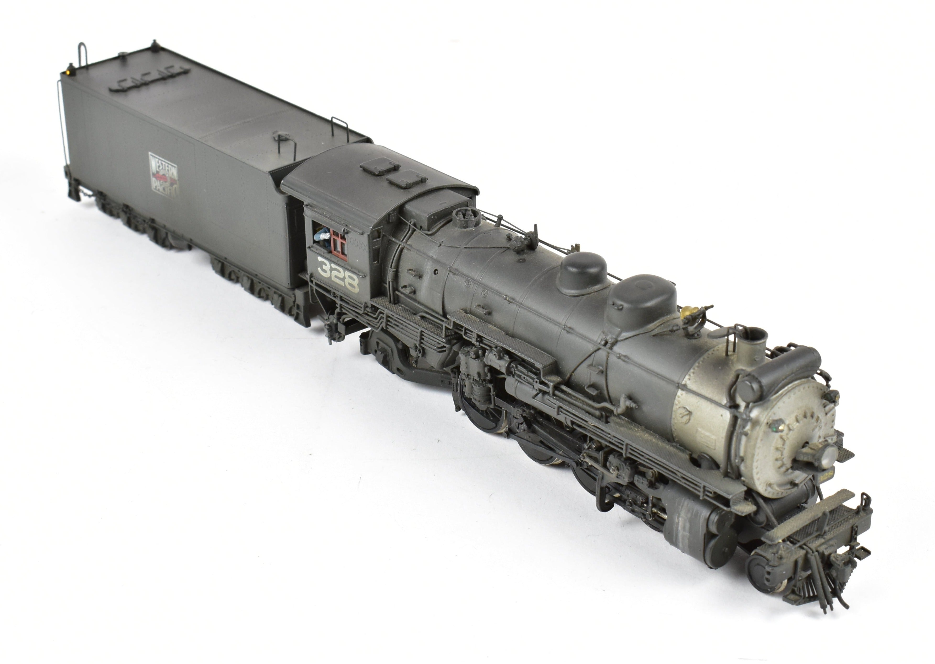 HO Scale Brass Pacific Fast Mail (PFM) - United Western Pacific MK - 60 2 - 8 - 2 Mikado Locomotive Model, Custom Painted and Weathered for Collectors