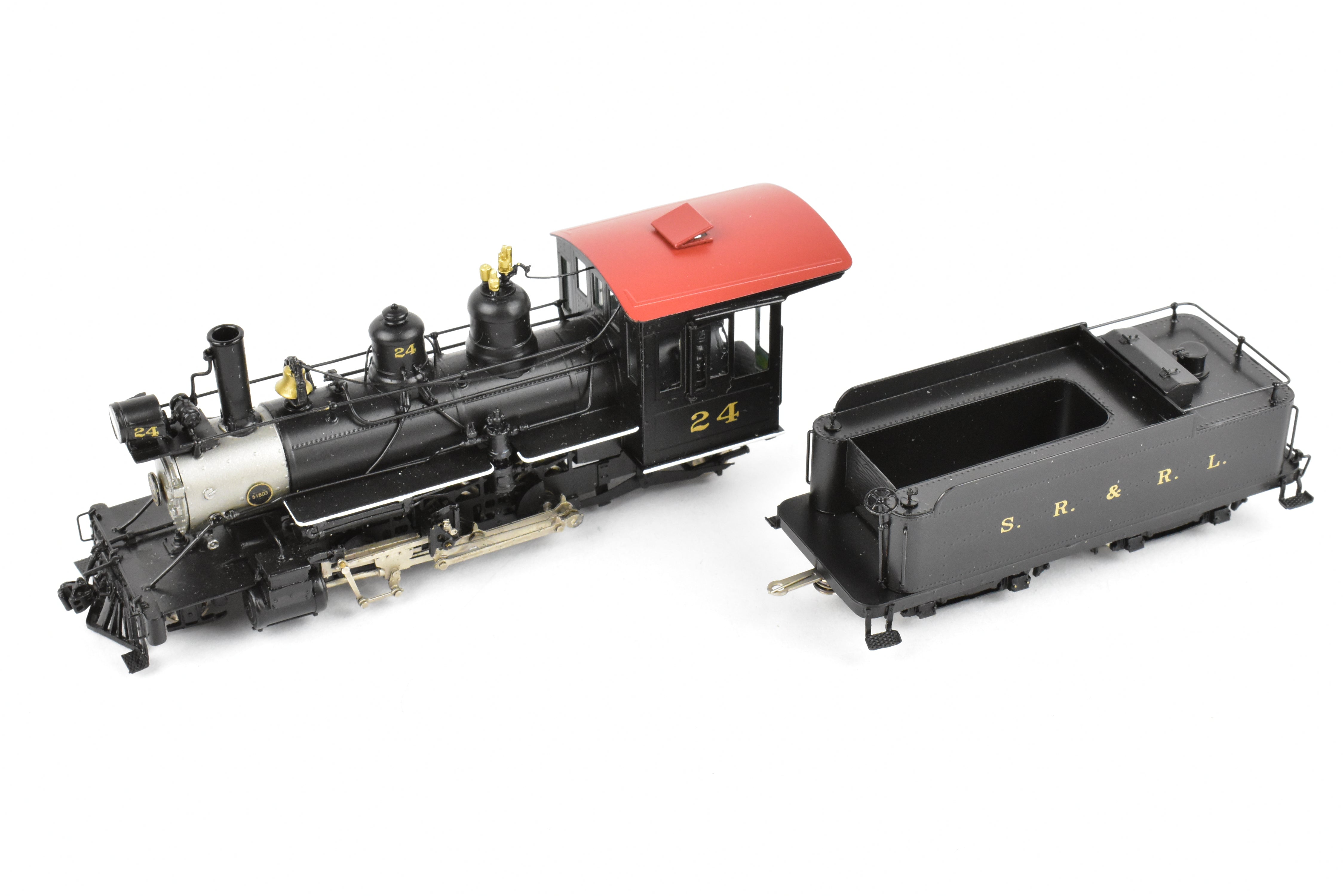 HOn30 Scale Brass Model Train & Trooper of Sandy River & Rangeley Lakes #24 2-6-2 FP - Ideal for Maine Narrow Gauge Enthusiasts