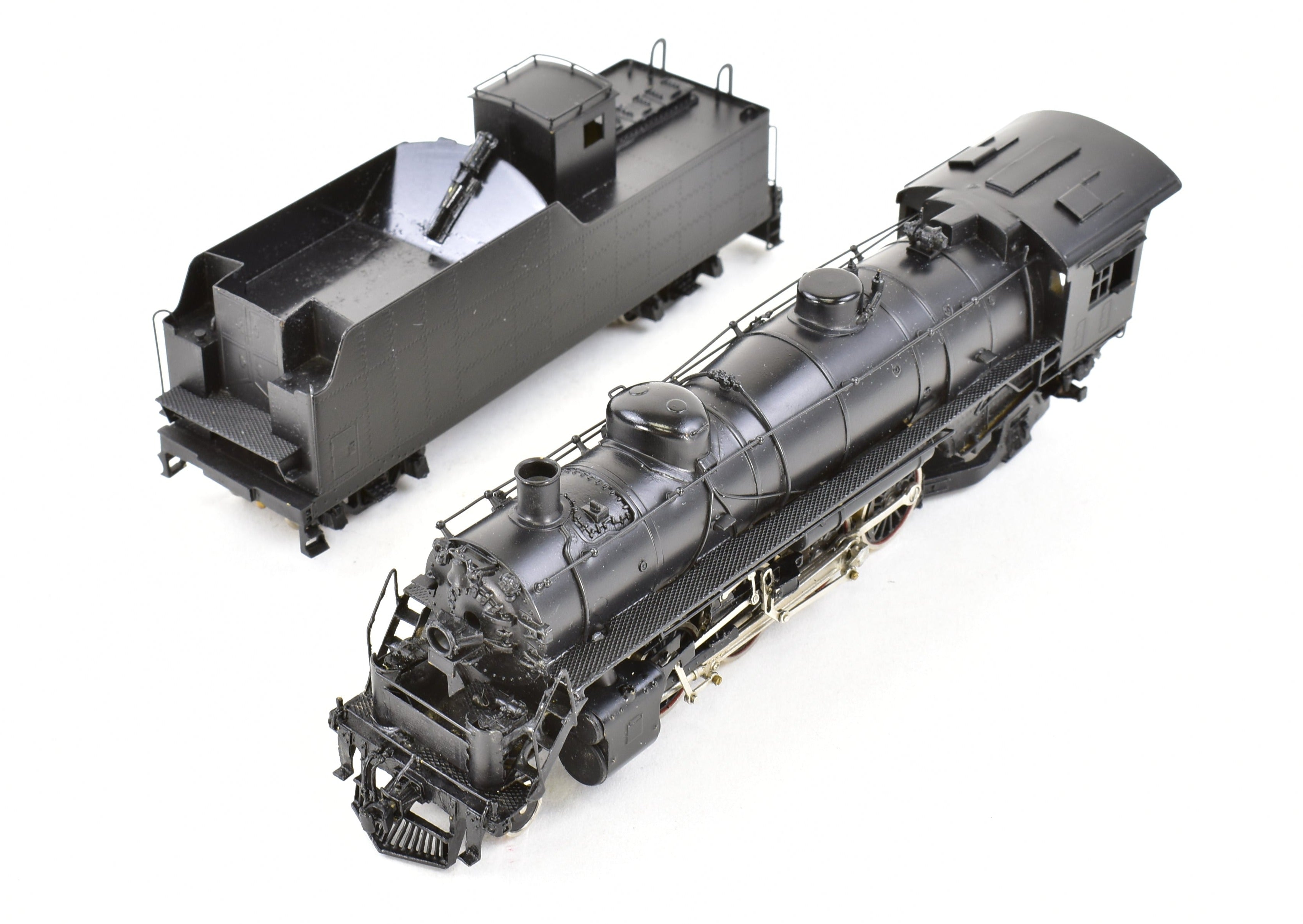 HO Scale Brass Hallmark Midland Valley 2-8-2 #601 with All-Black Custom Paint