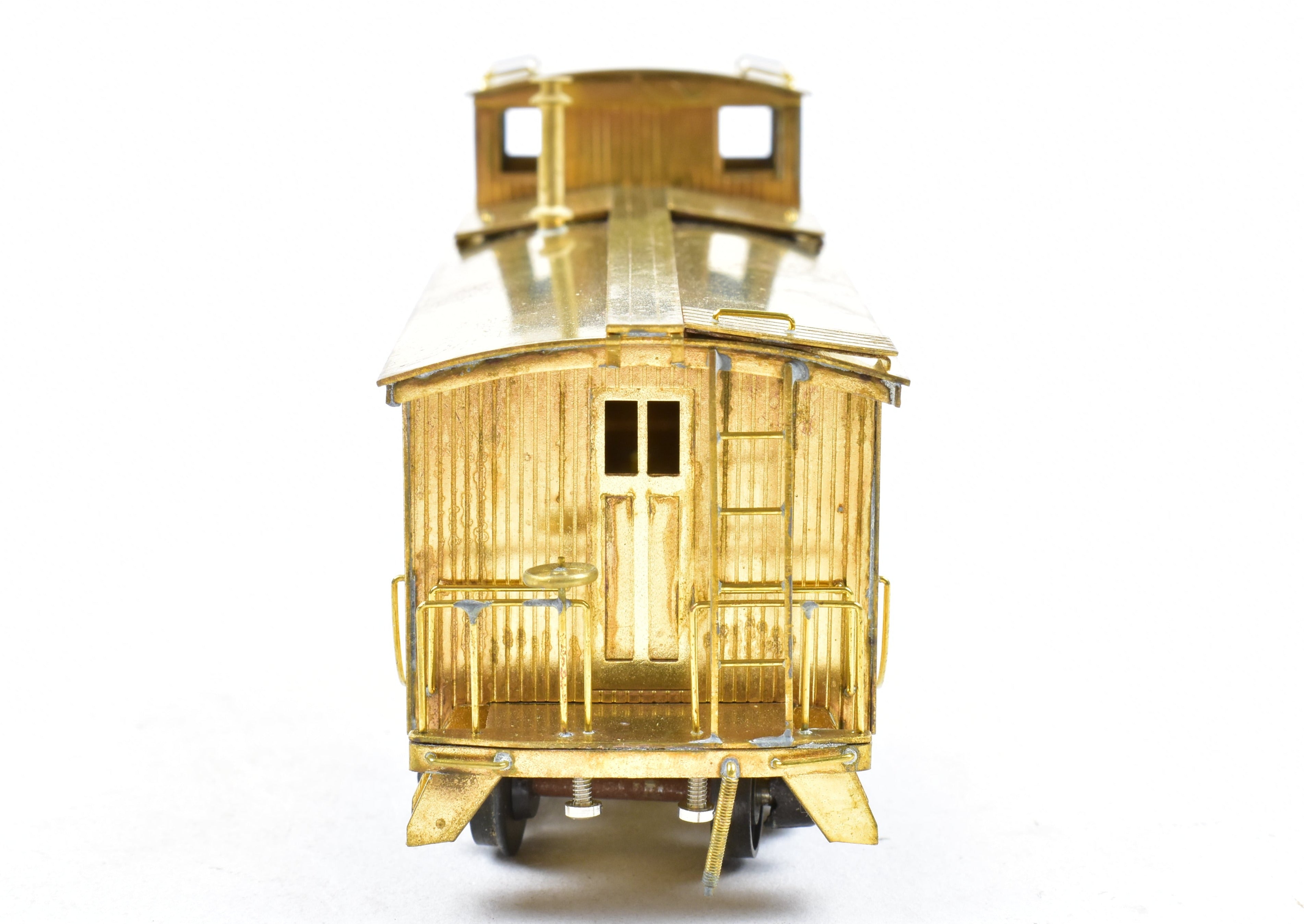 HO Scale Brass Model Trains by Trains Inc. - AT&SF Santa Fe Side-Door Caboose for Railroad Layouts