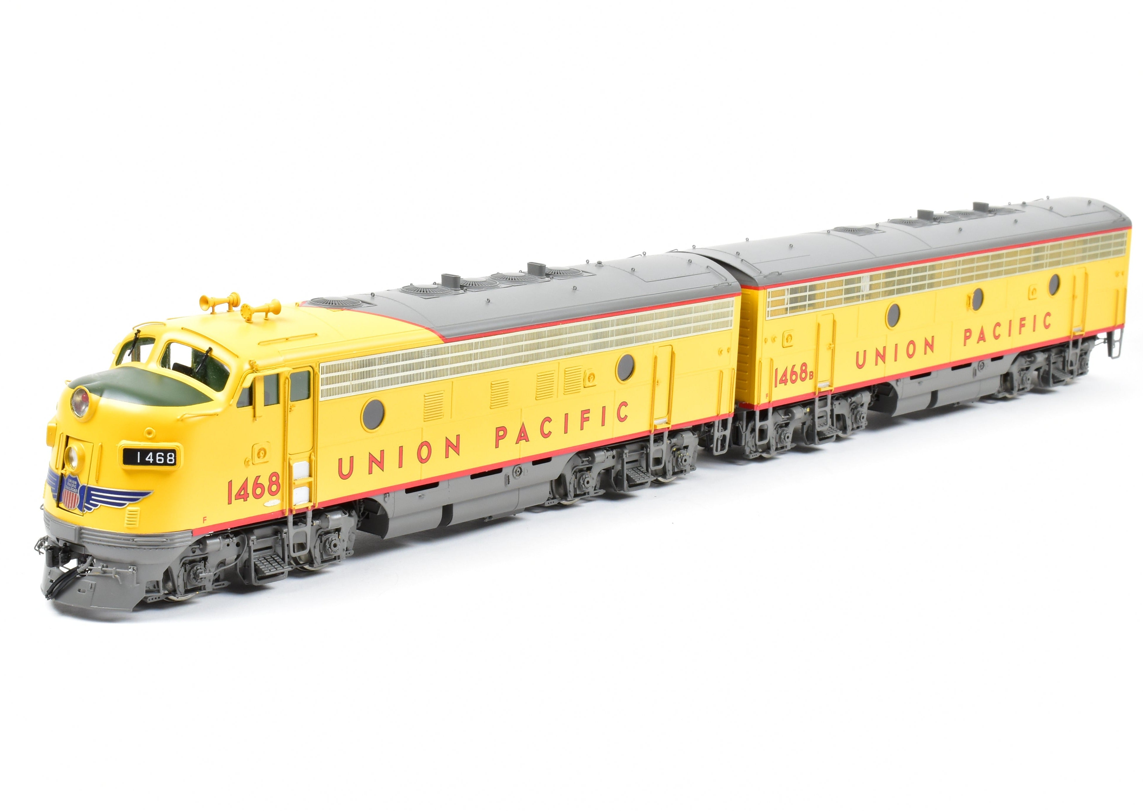 O Scale Brass Key Imports Union Pacific EMD F - 7A/B Locomotive Set with Factory Painting, Model No. 1468 & 1468B