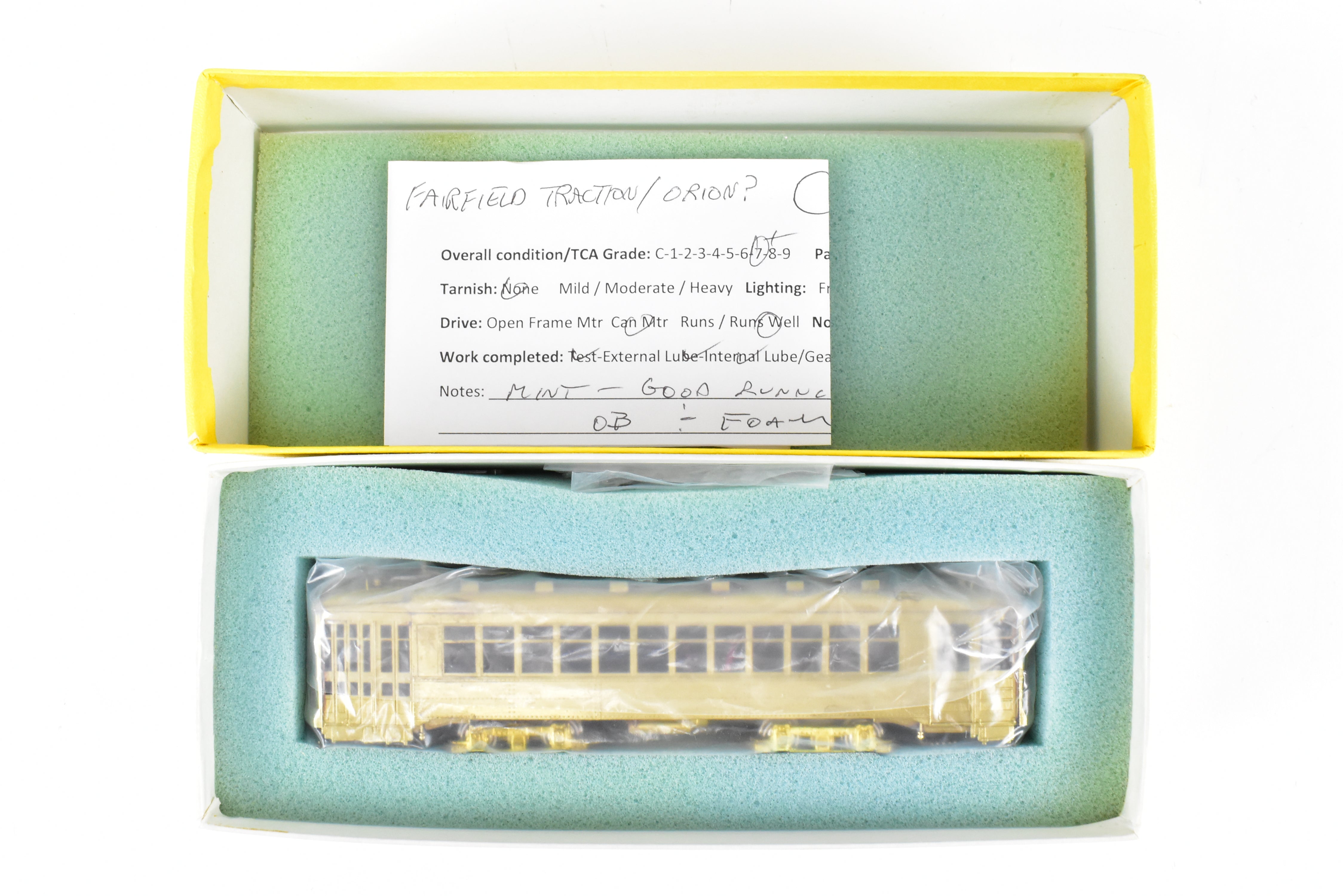 HO Scale Brass Fairfield 345 - 2 CSL Chicago Surface Lines #169 Two - Man City Car