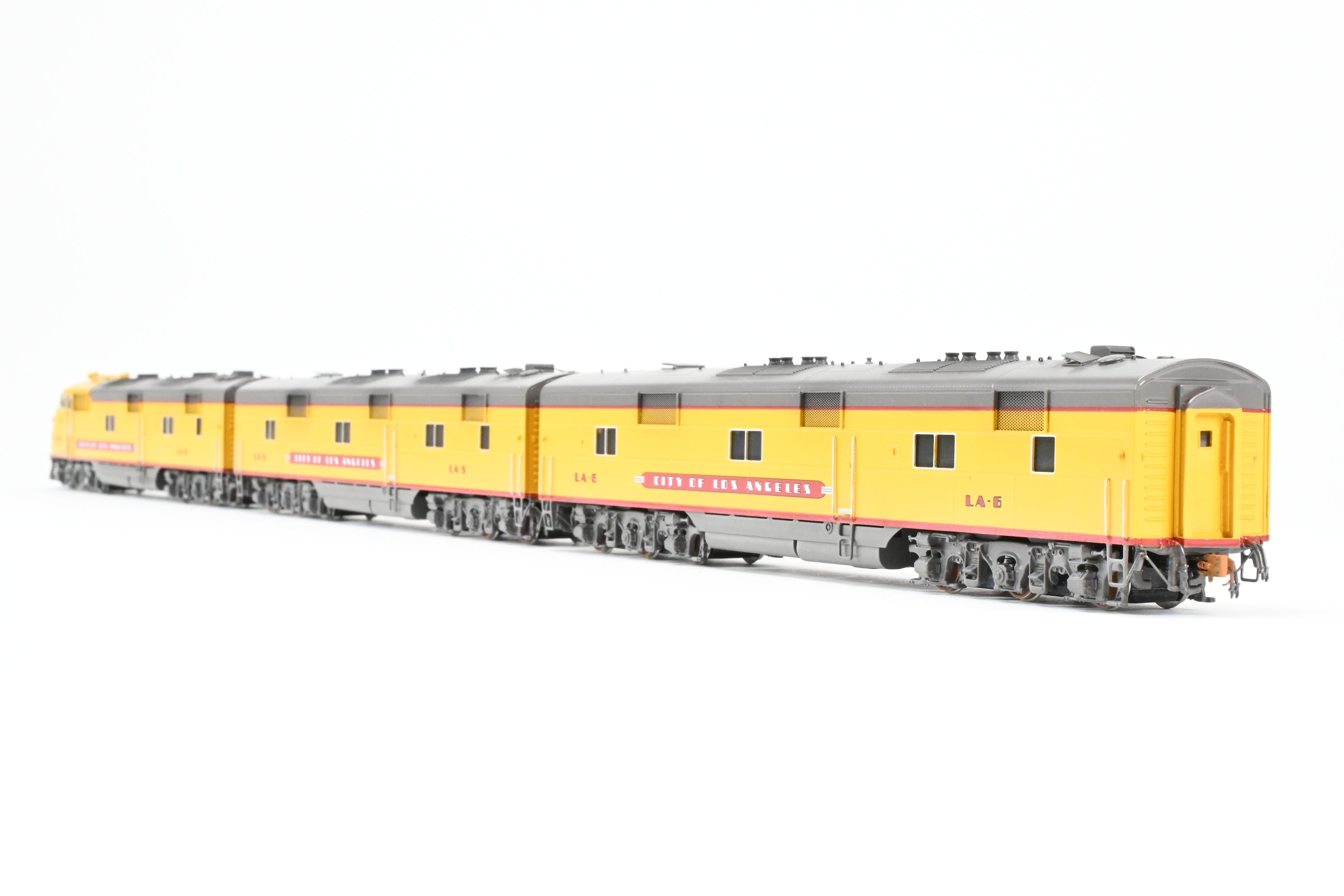 HO Scale Brass Diesel Locomotive Set - Challenger Imports Union Pacific City of Los Angeles EMD E6 A/B/B Set with Weathering Finishing