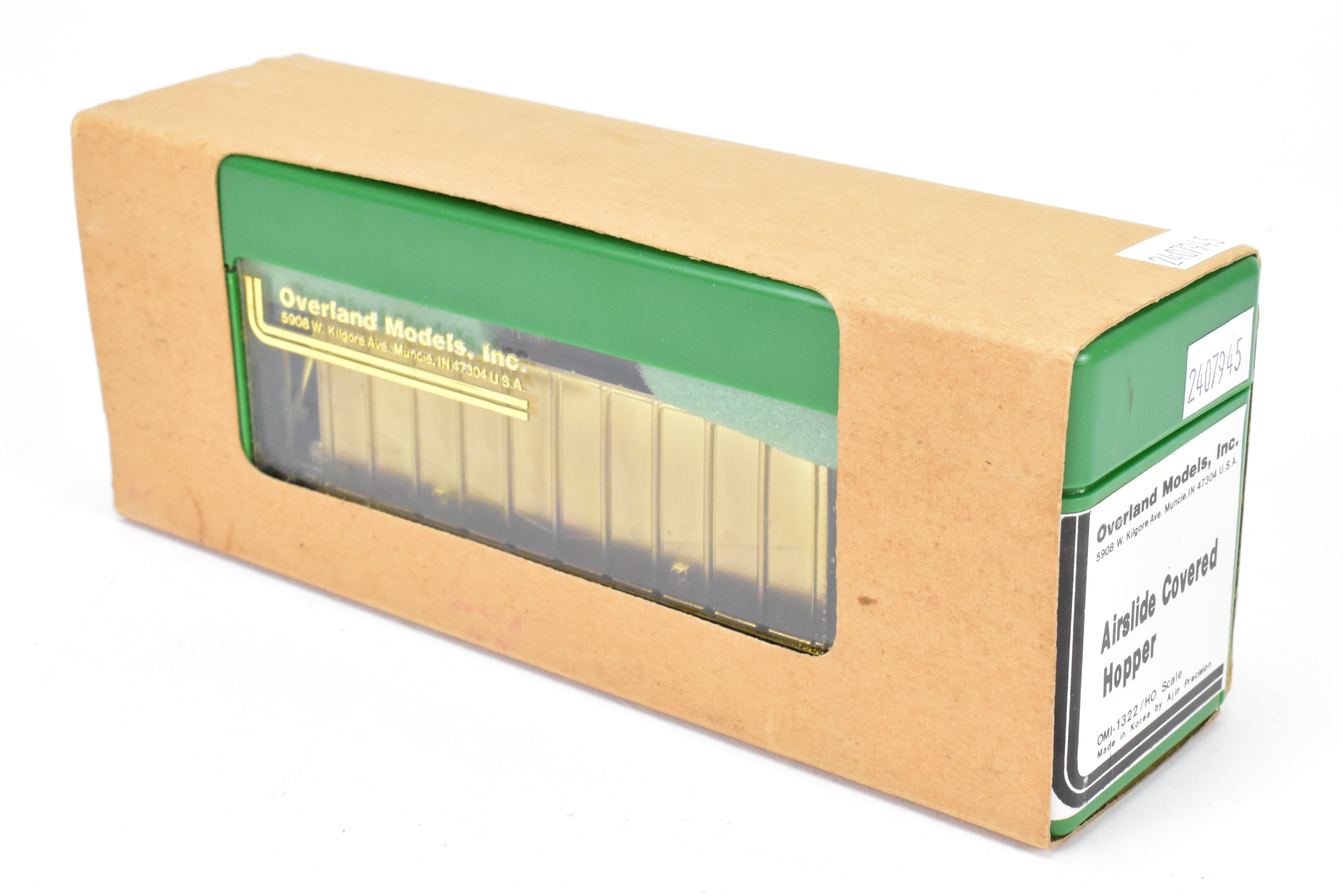 HO Scale Brass Airslide Covered Hopper Models by Overland Models, Inc. for Various Railroad Roads