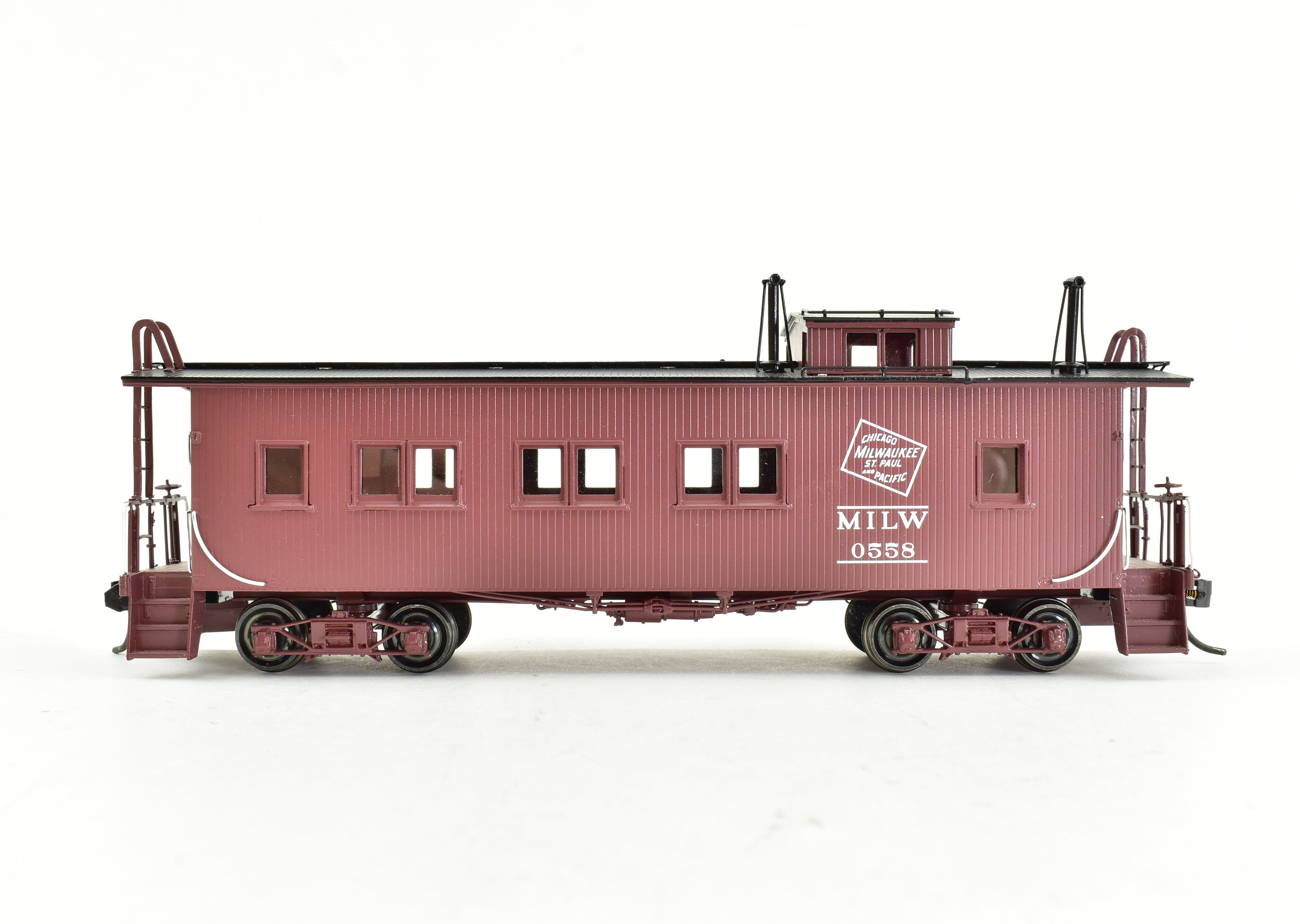 HO Scale Brass OMI Milwaukee Road 36' Wood Caboose No. 0558 by Overland Models