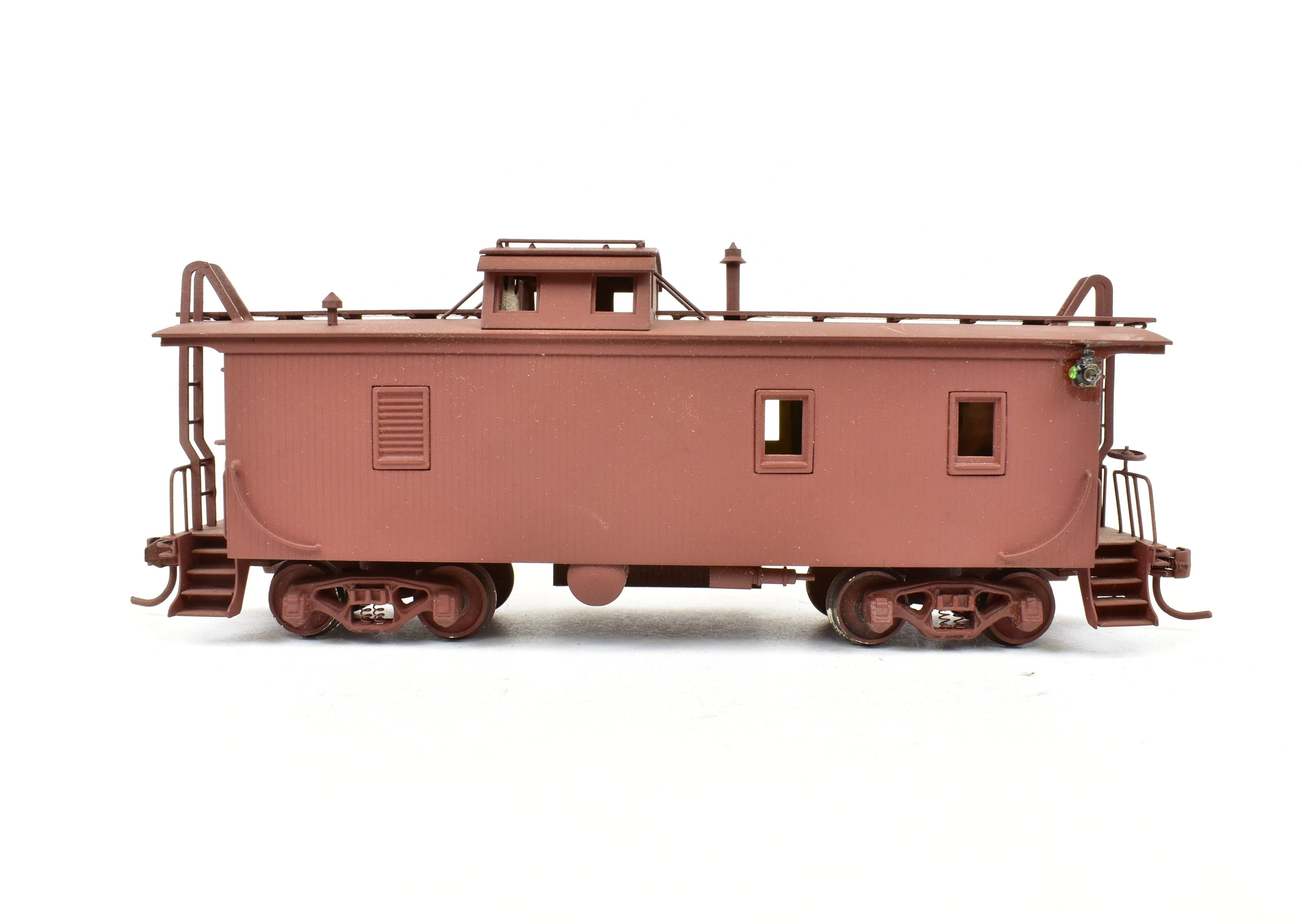HO Brass Trains Inc. Union Pacific CA-1 Unlettered Painted Wood Caboose, No Box